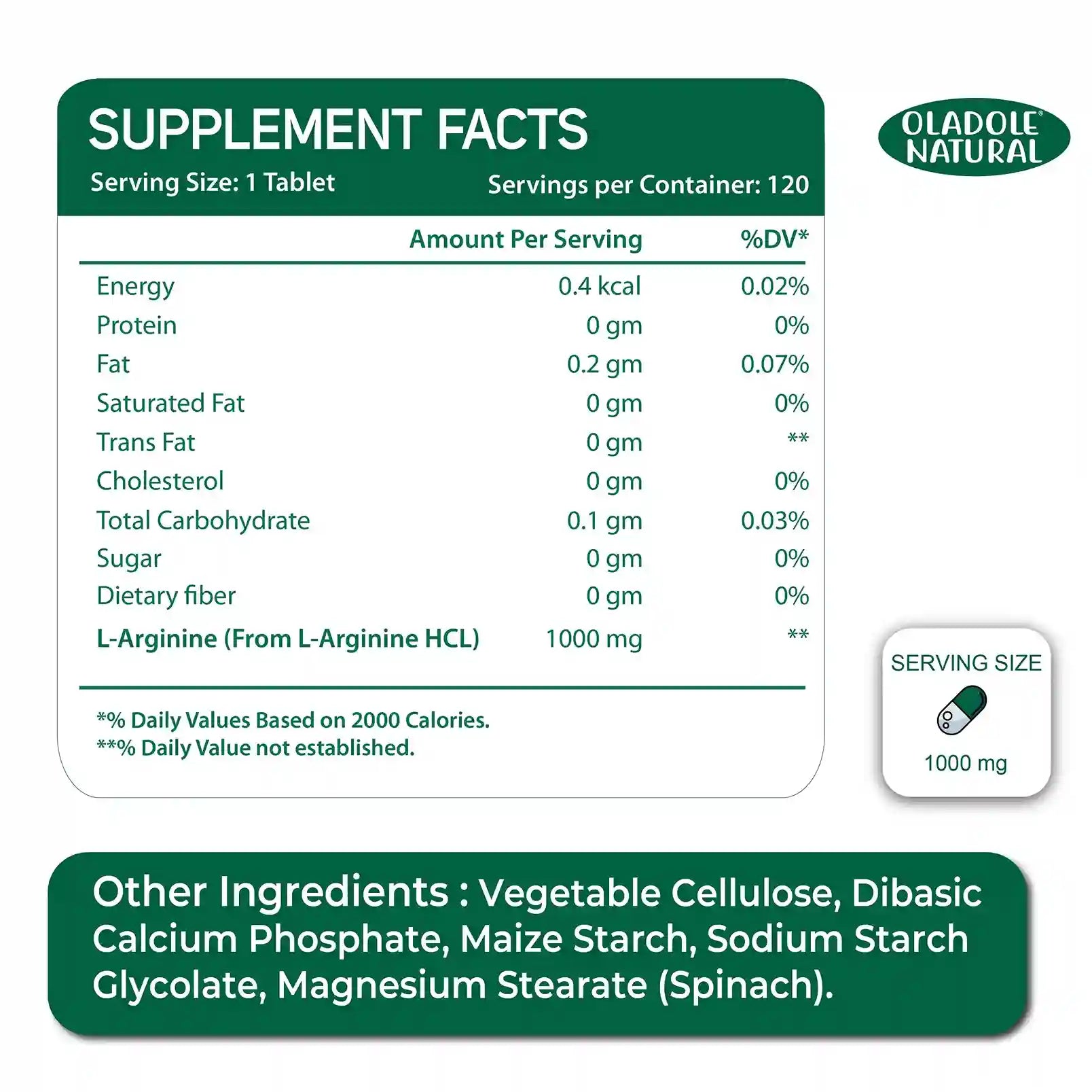 Double Strength L-Arginine 1000 mg
