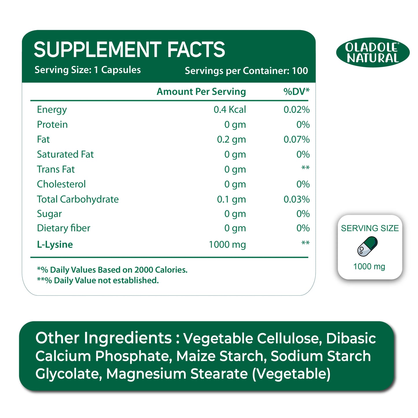 L-Lysine 1000 mg