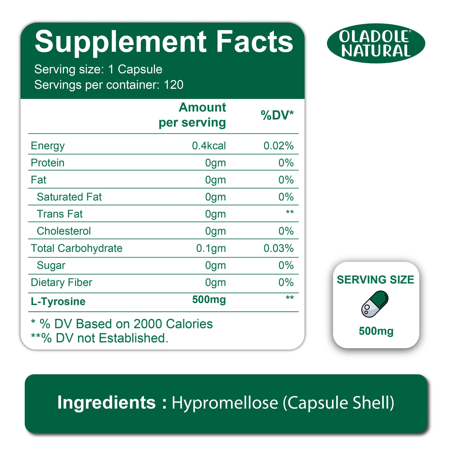 L-Tyrosine 500 mg