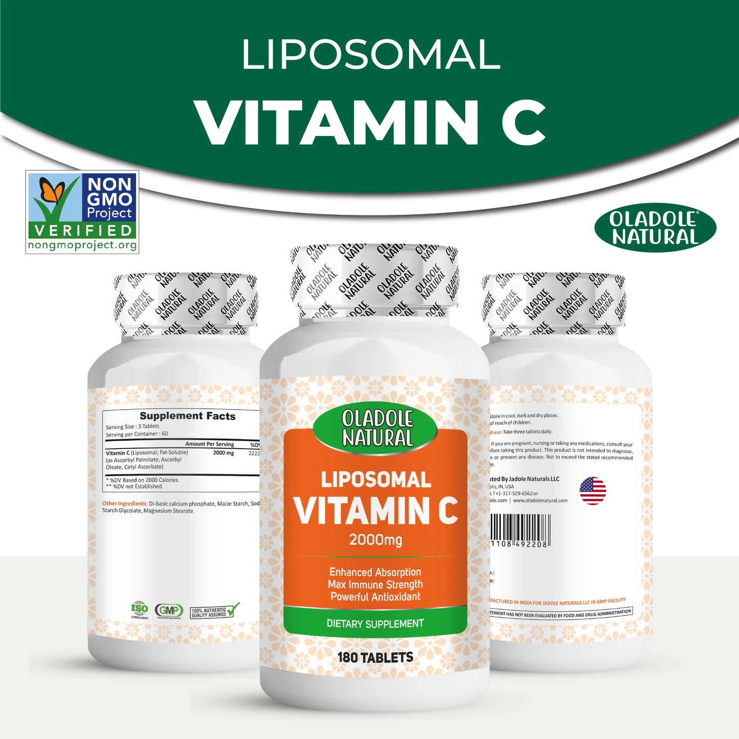 Liposomal Vitamin C 2000 mg- 180 Tablets