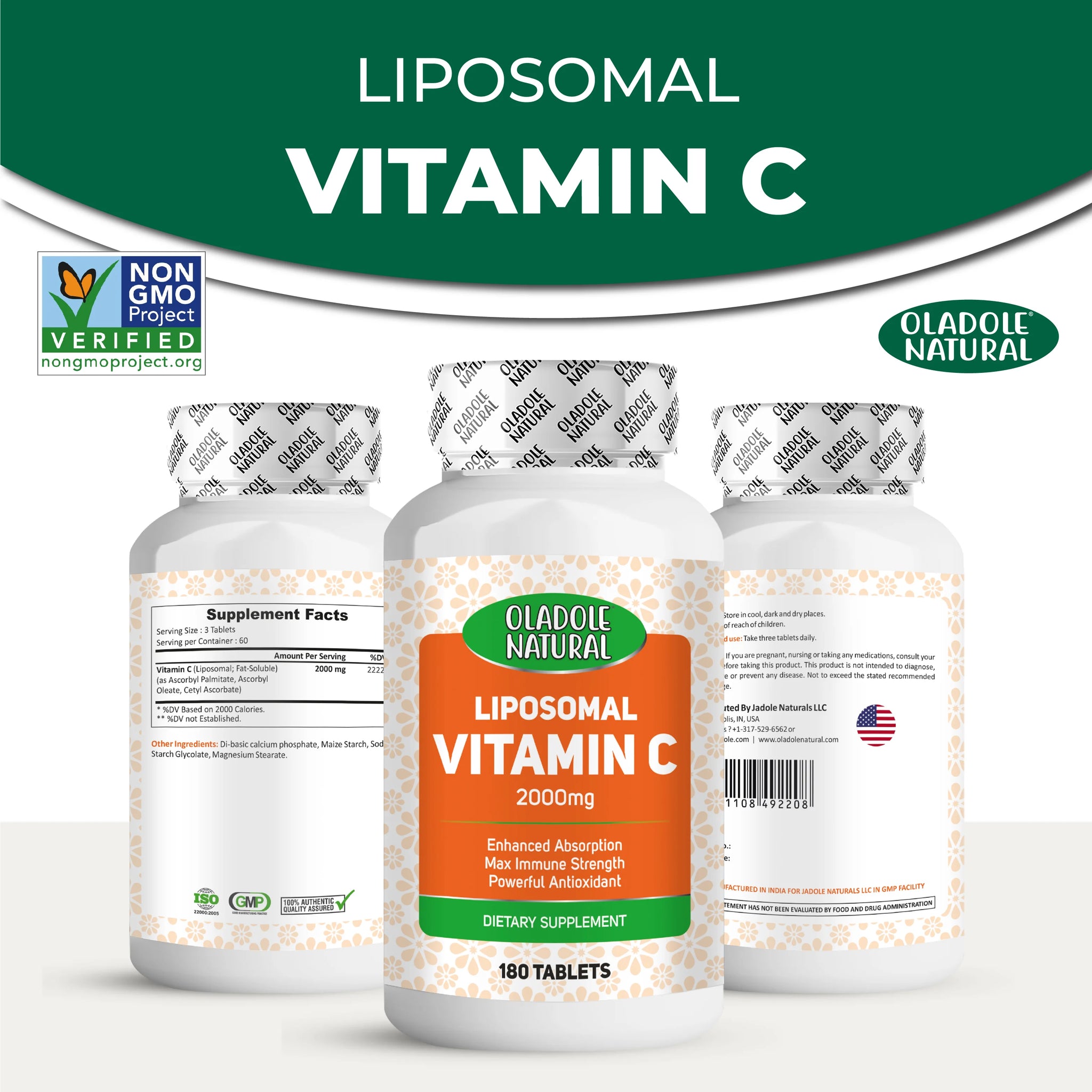 Liposomal Vitamin C 2000 mg- 180 Tablets