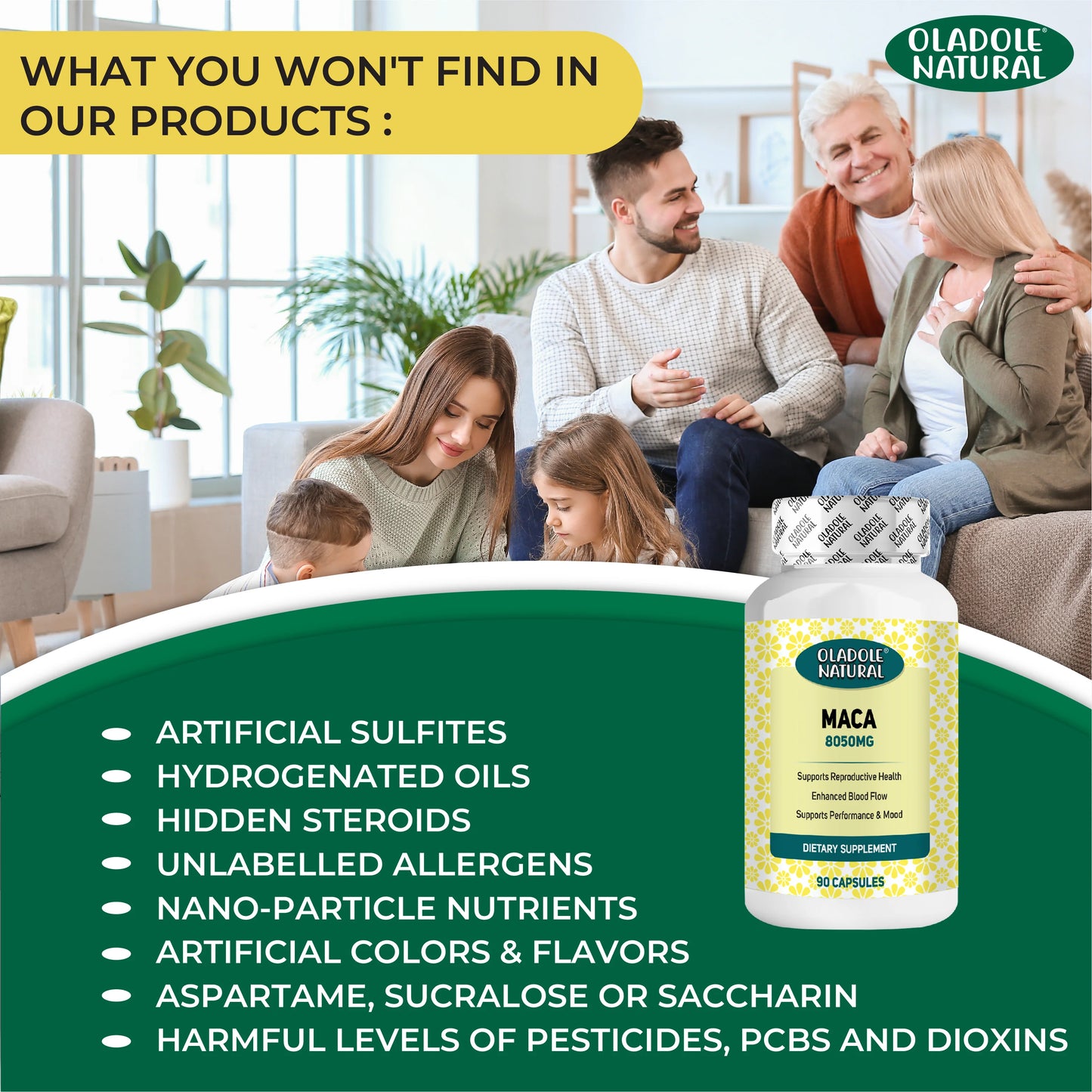 Organic Maca Root 8050 mg 