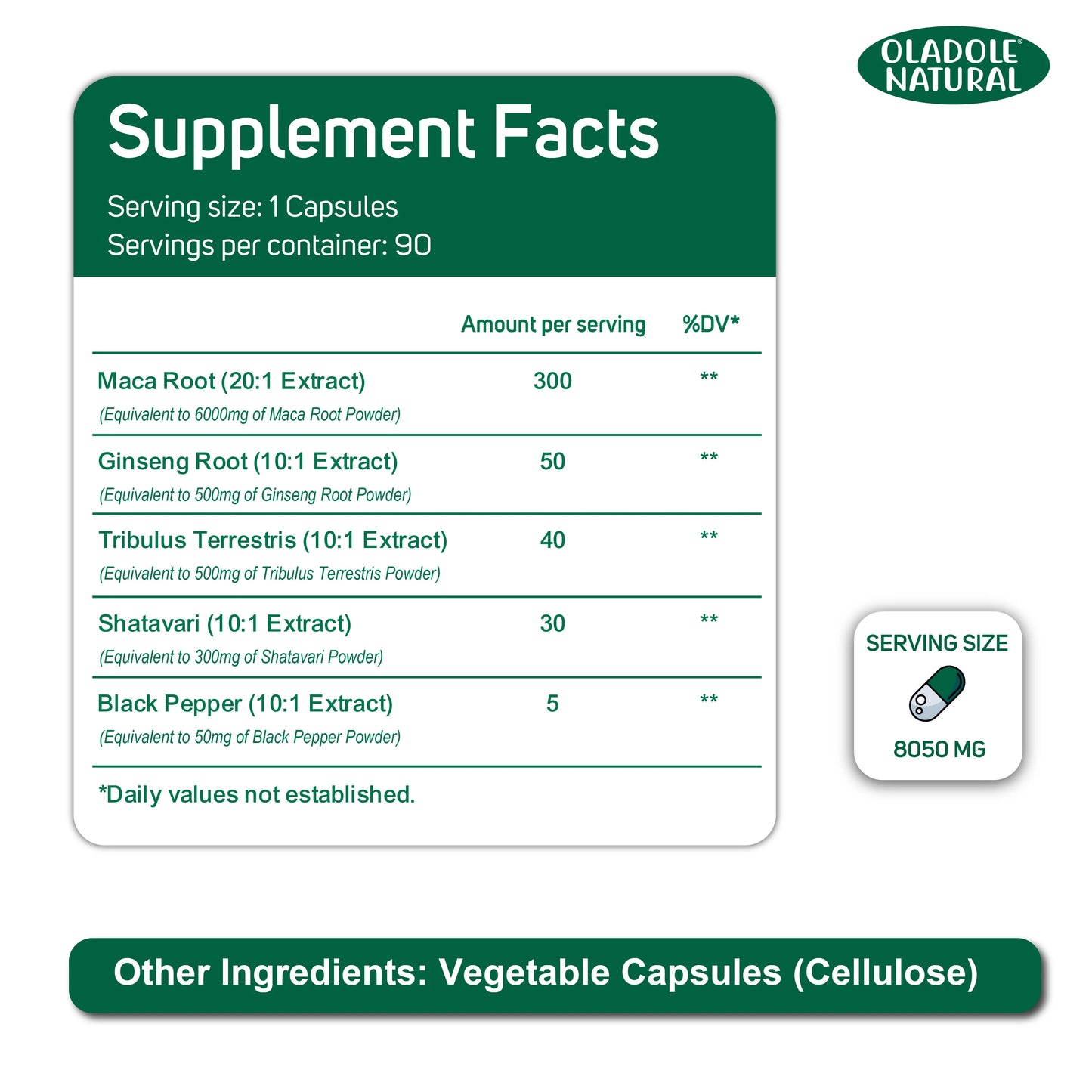 Organic Maca Root 8050 mg 