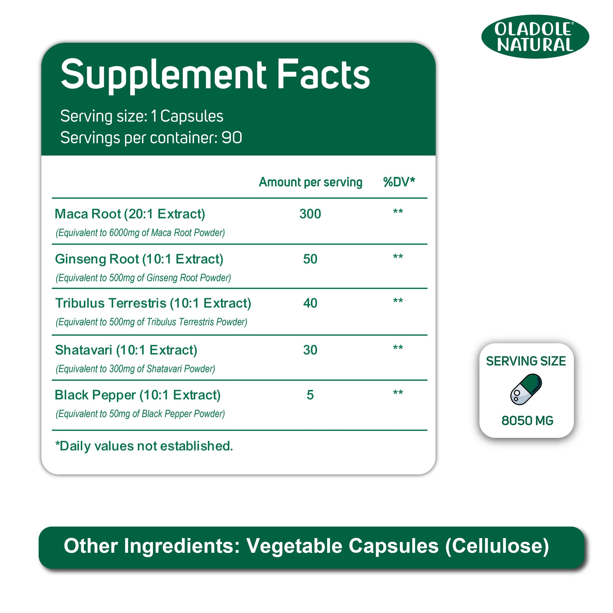 Organic Maca Root 8050 mg 