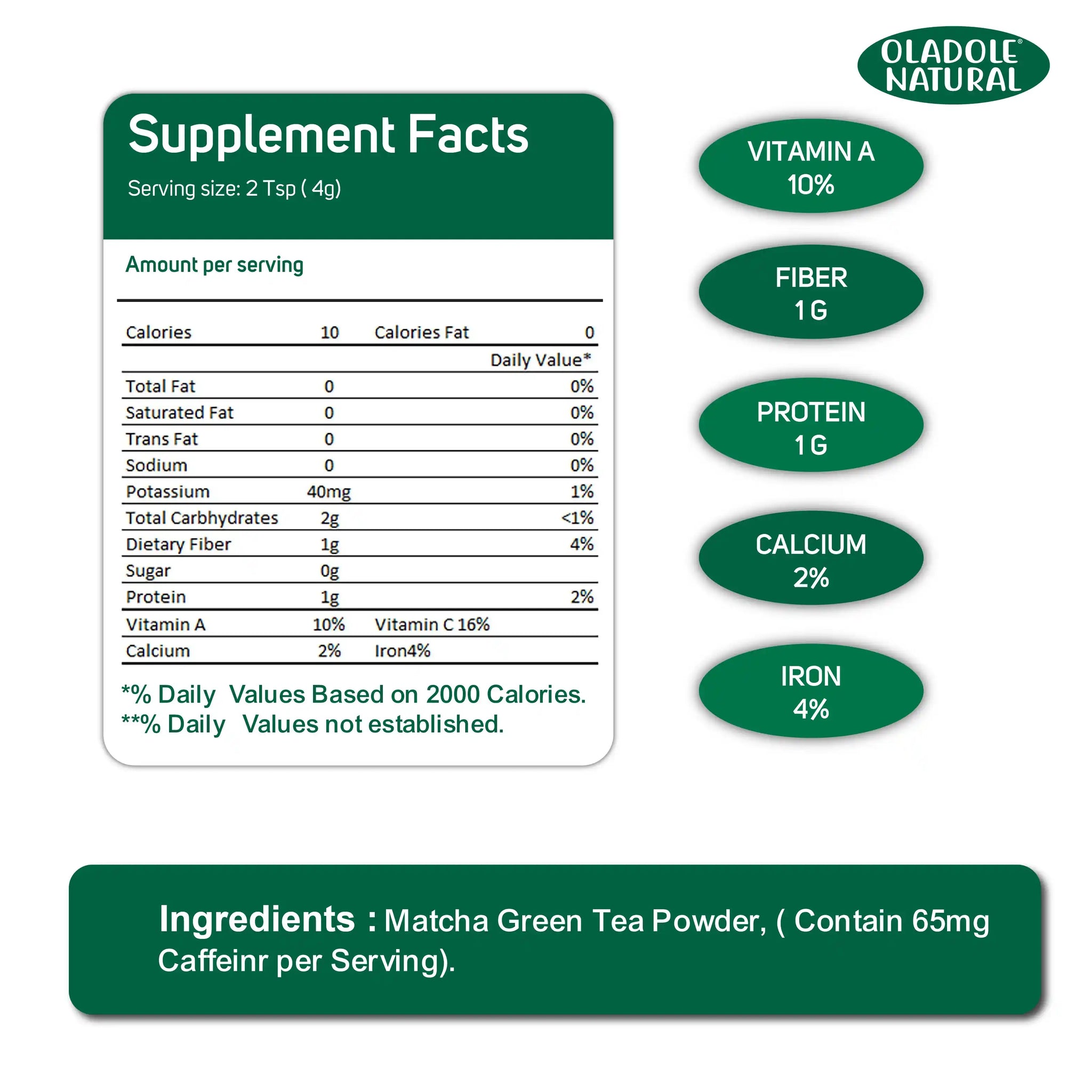 Raw Matcha Green Tea Powder