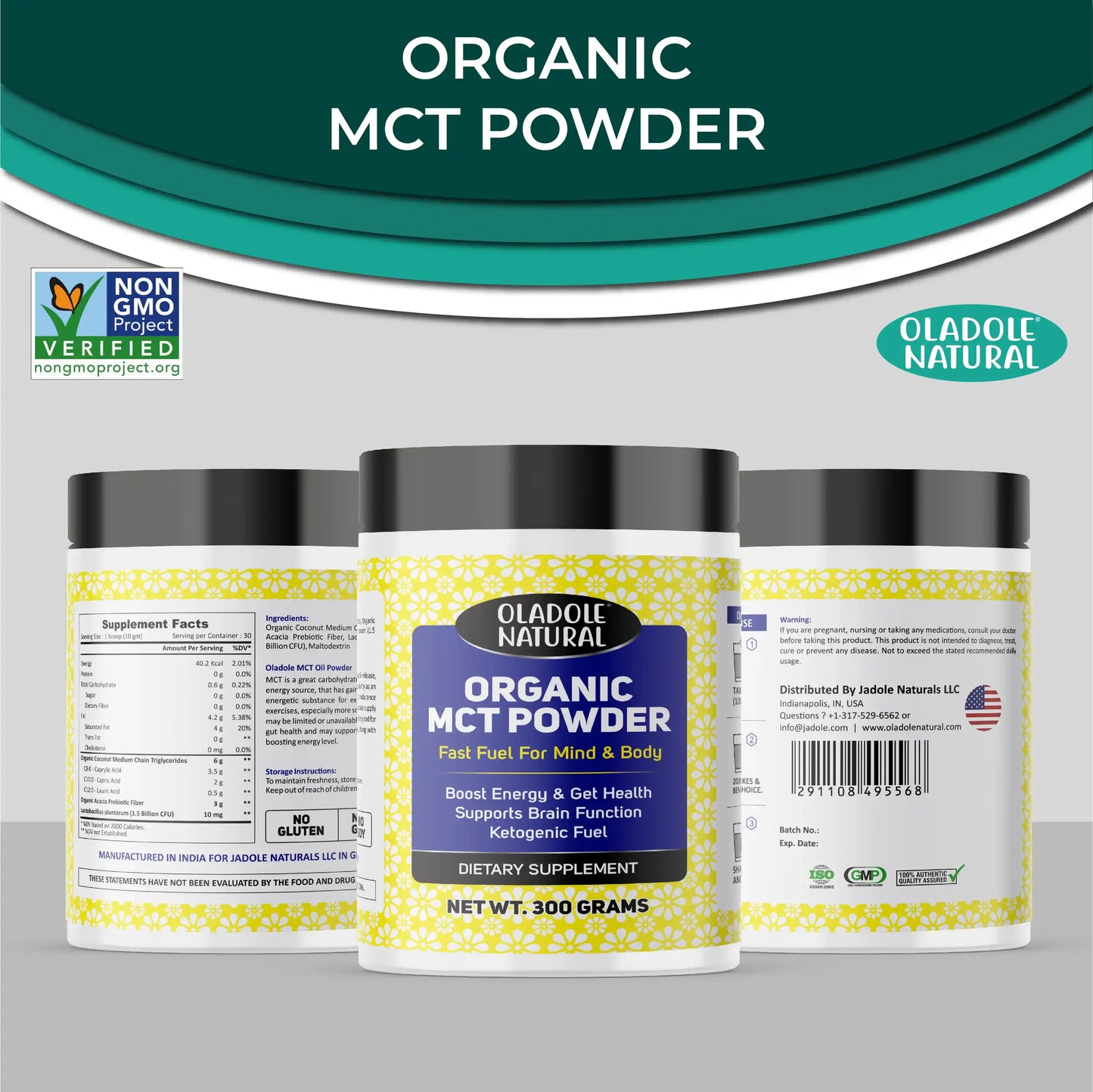 Organic MCT Powder Fast Fuel for Brain & Body 300 g