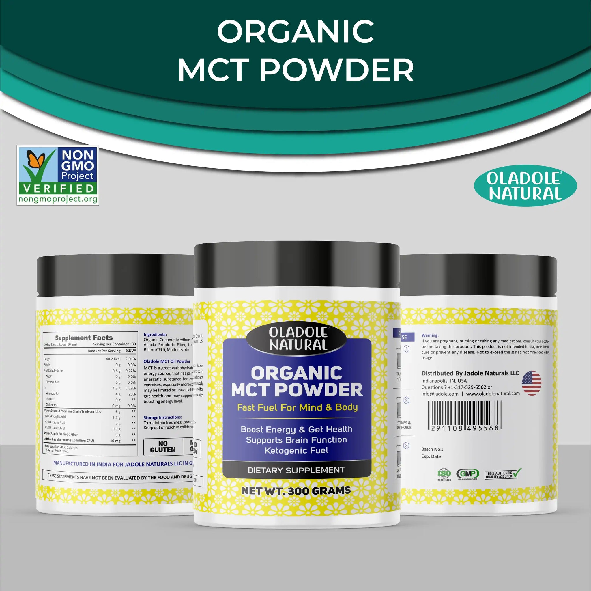 Organic MCT Powder Fast Fuel for Brain & Body 300 g