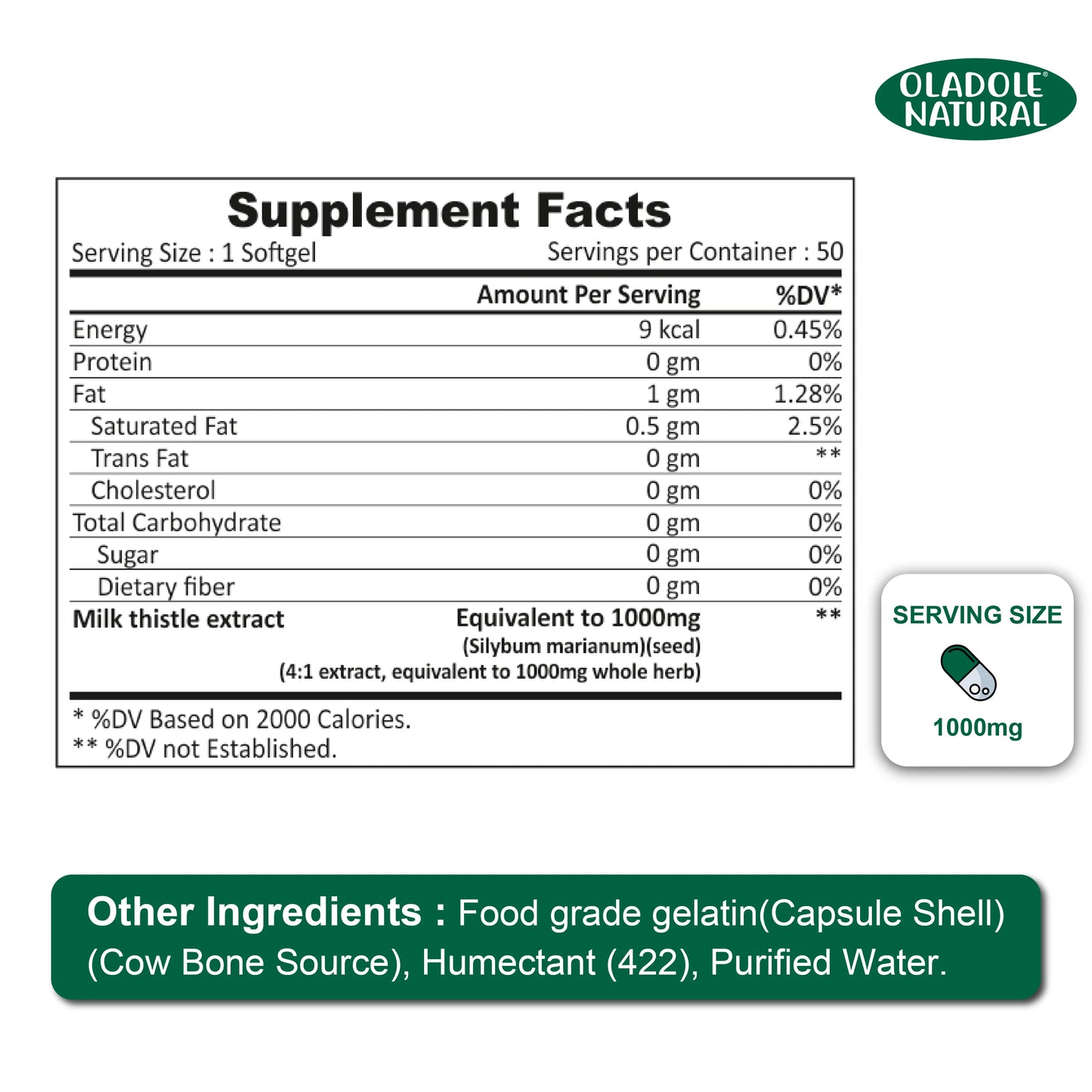 Milk Thistle 1000 mg