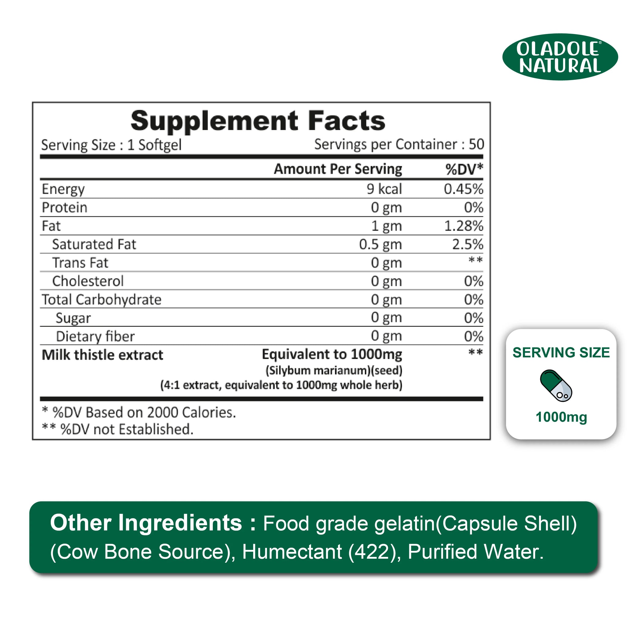 Milk Thistle 1000 mg