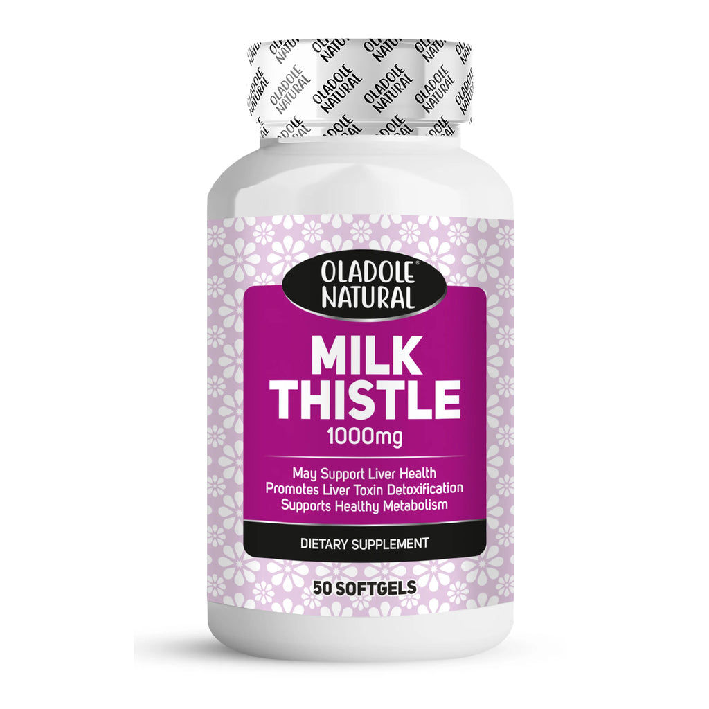  Oladole Natural Milk Thistle 1000mg - 50 Softgels