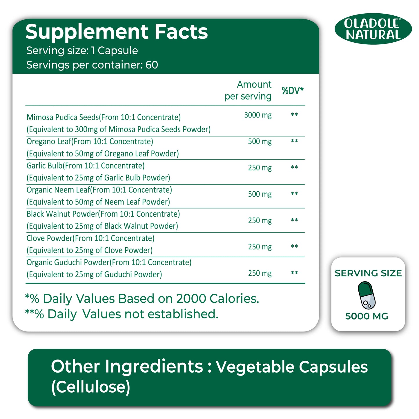 Mimosa Pudica Seed 5000 mg 