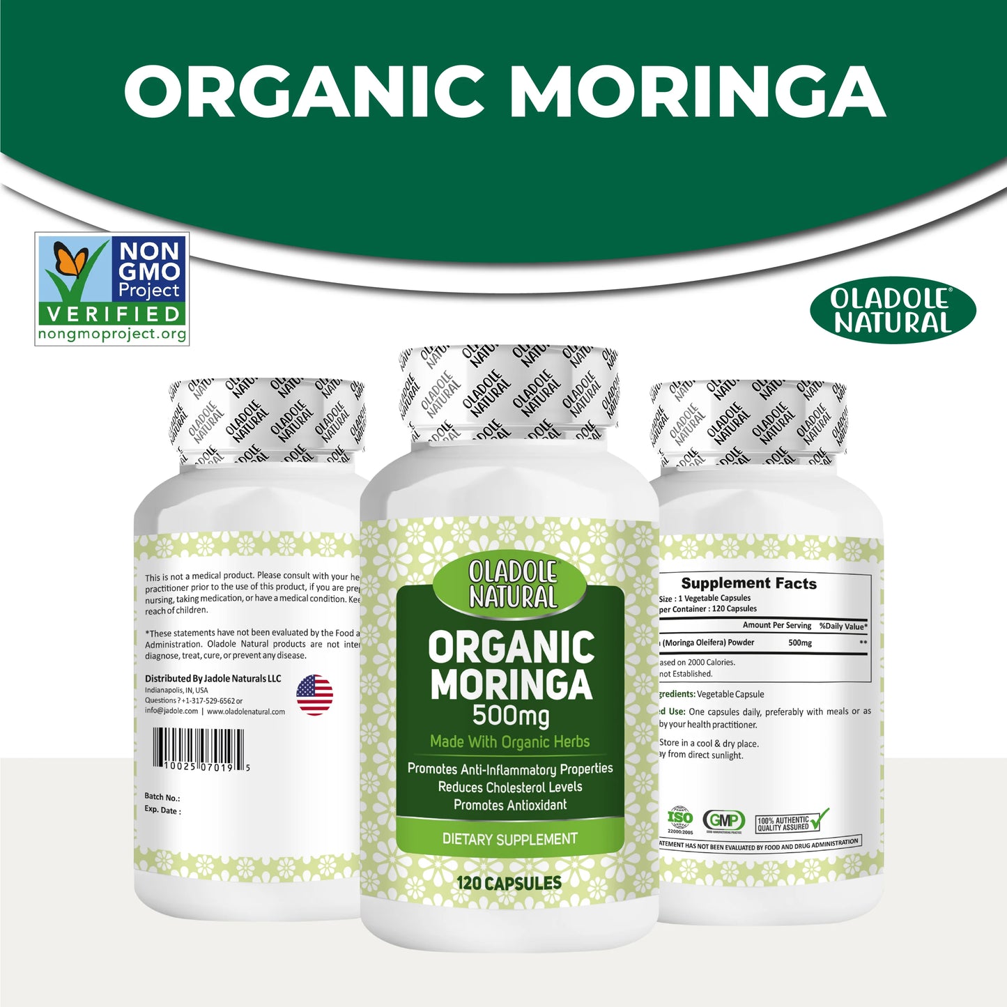 Organic Moringa 500 mg