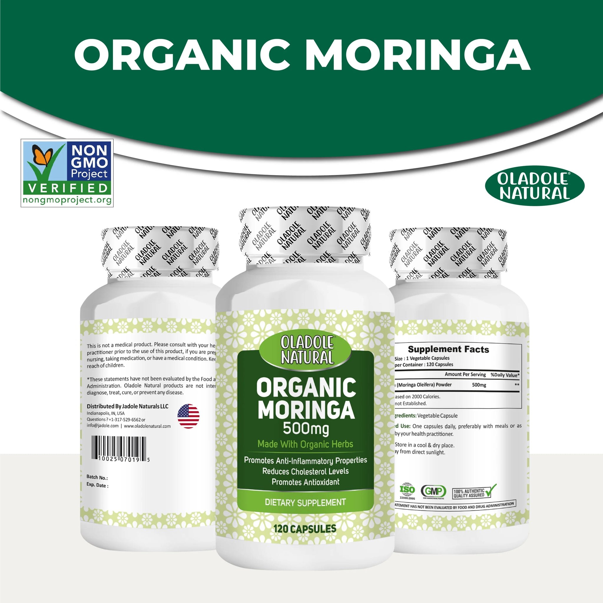 Organic Moringa 500 mg