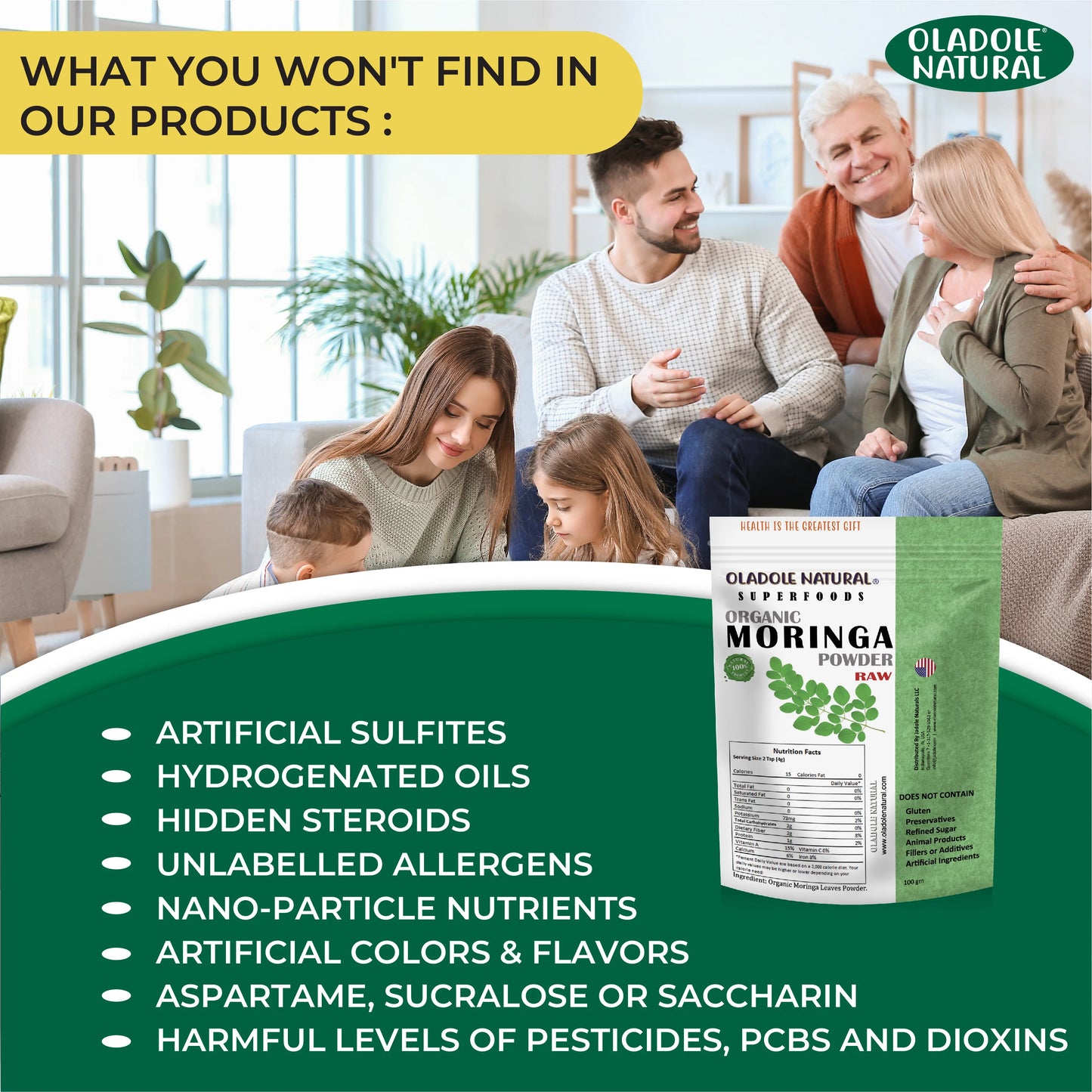 Raw Organic Moringa Leaf Powder