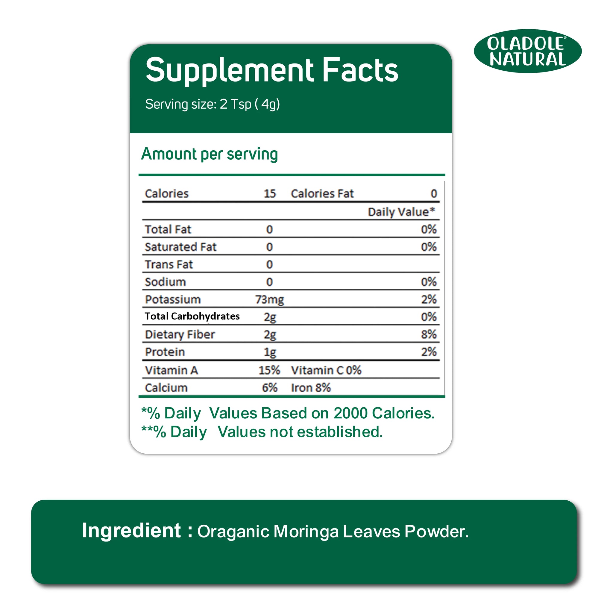 Raw Organic Moringa Leaf Powder