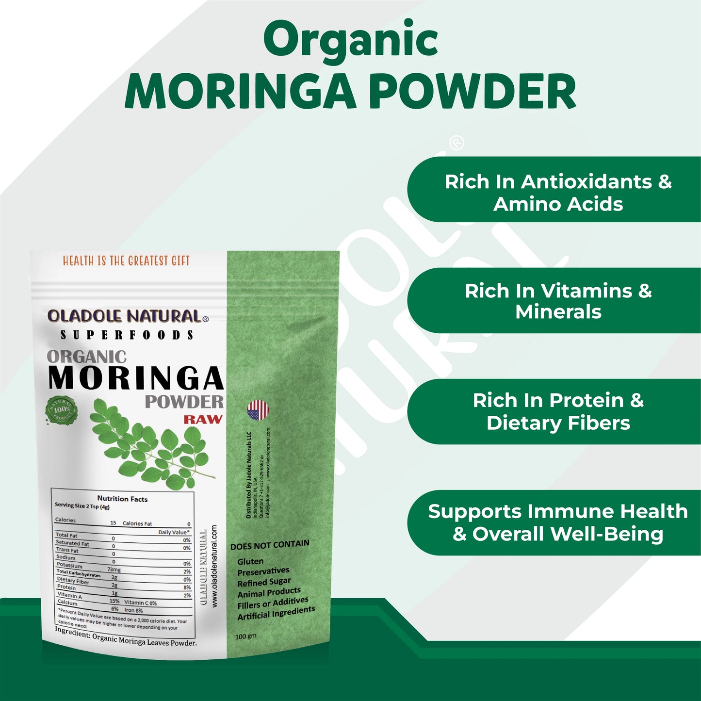 Raw Organic Moringa Leaf Powder