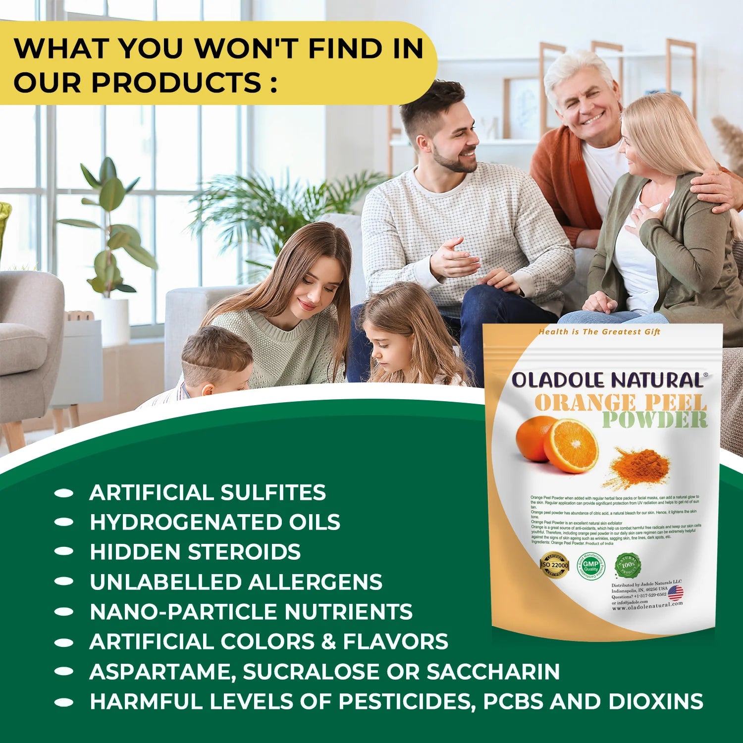Orange Peel Powder 100% Pure and Natural 100 g
