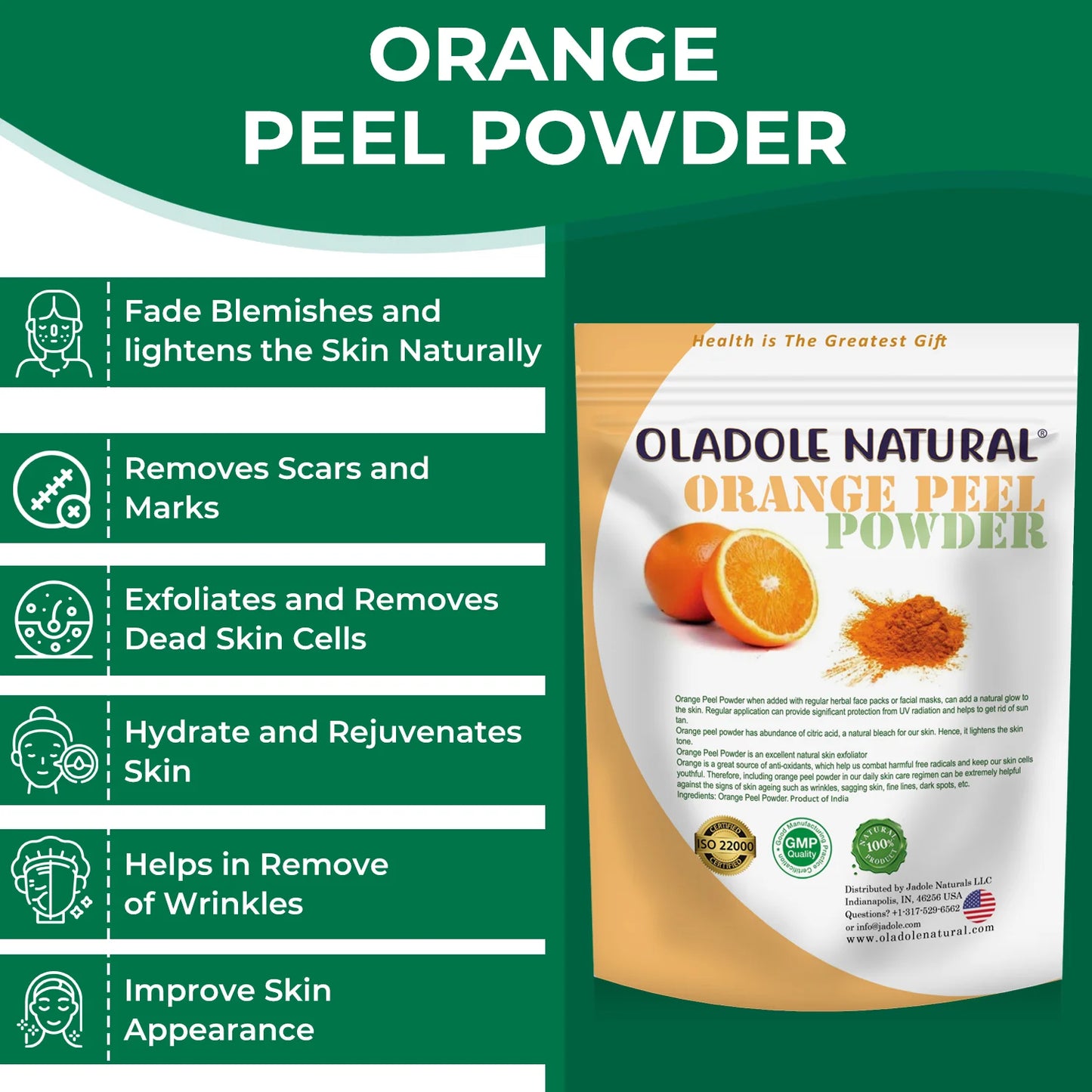 Orange Peel Powder 100% Pure and Natural 100 g