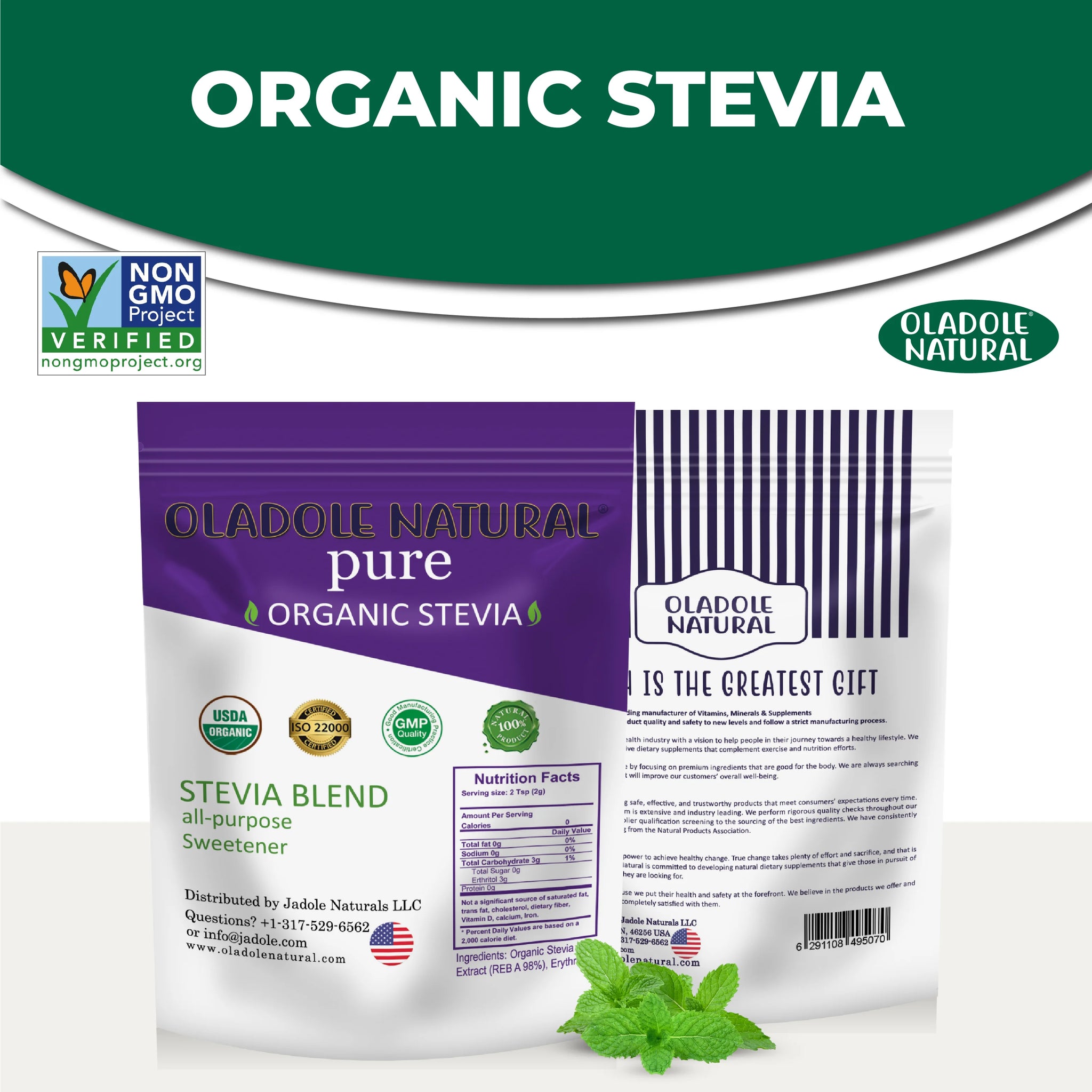 Organic Stevia Sweetener Blend 200 g