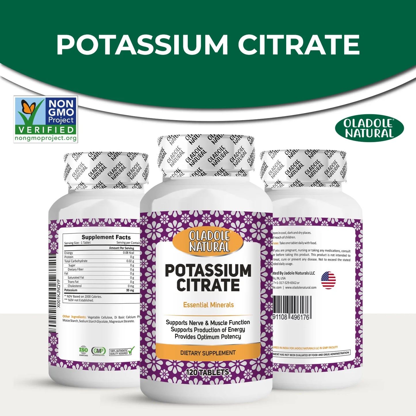 Potassium Citrate 99 mg - 120 Tablets