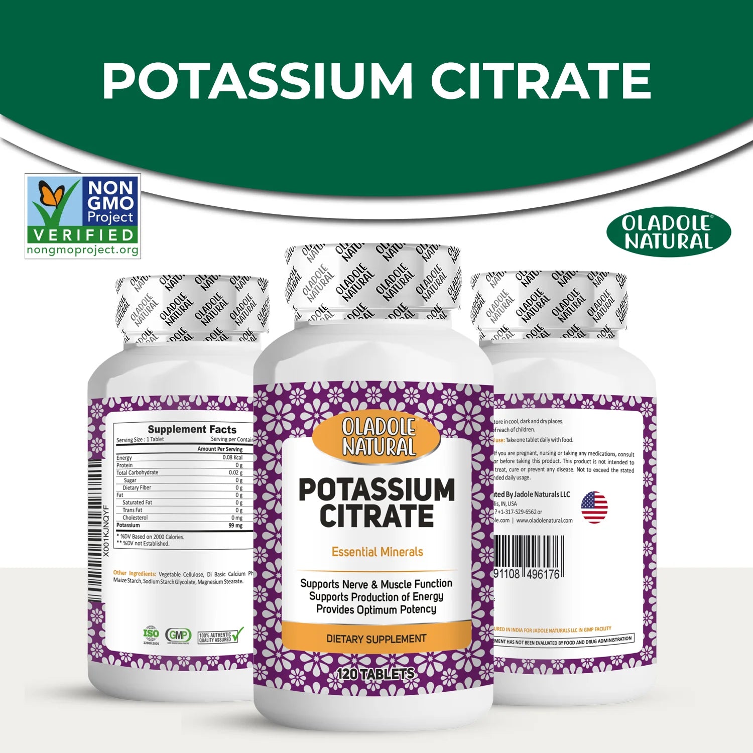Potassium Citrate 99 mg - 120 Tablets