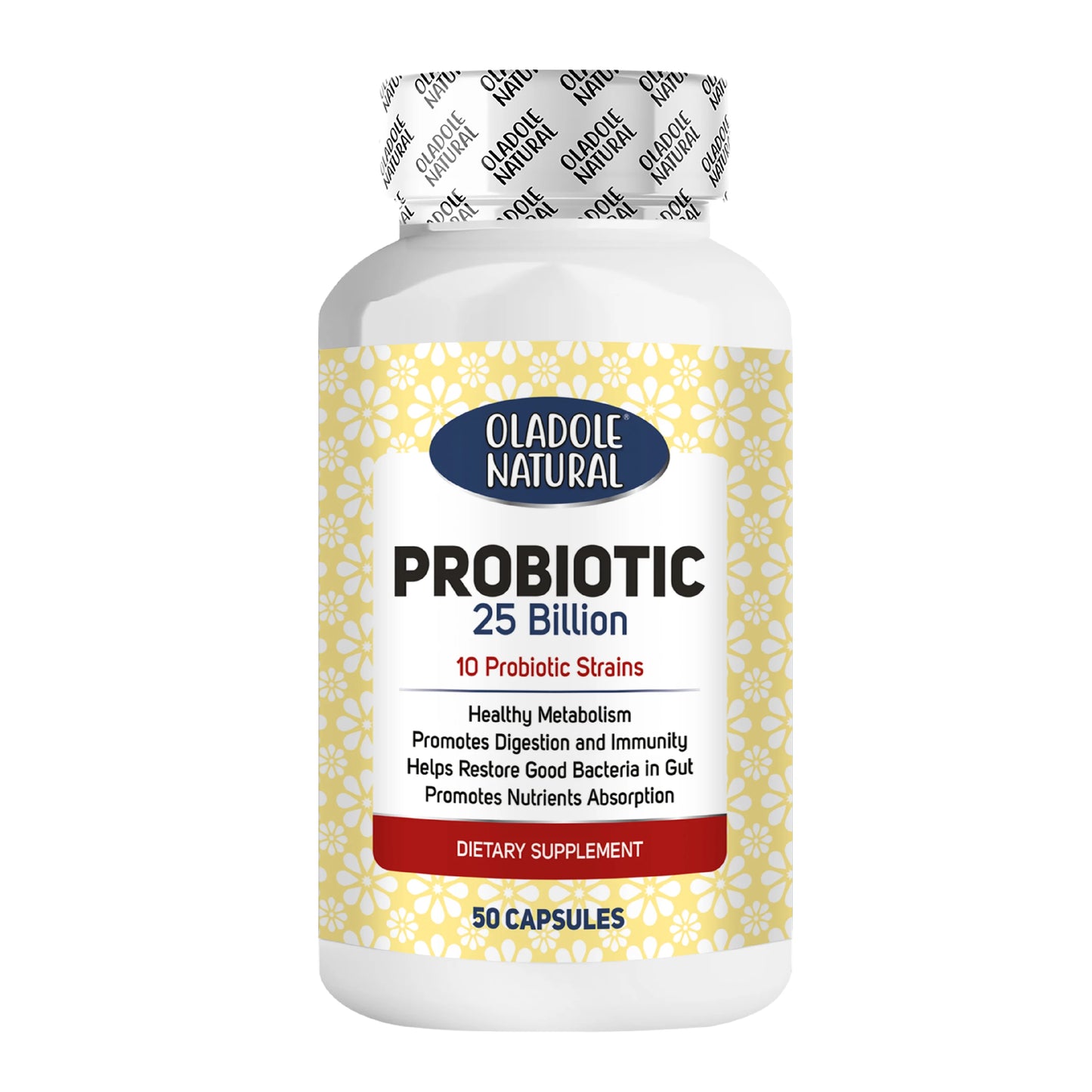  Probiotic, 25 Billion 10 Probiotic Strains, 50 Capsule