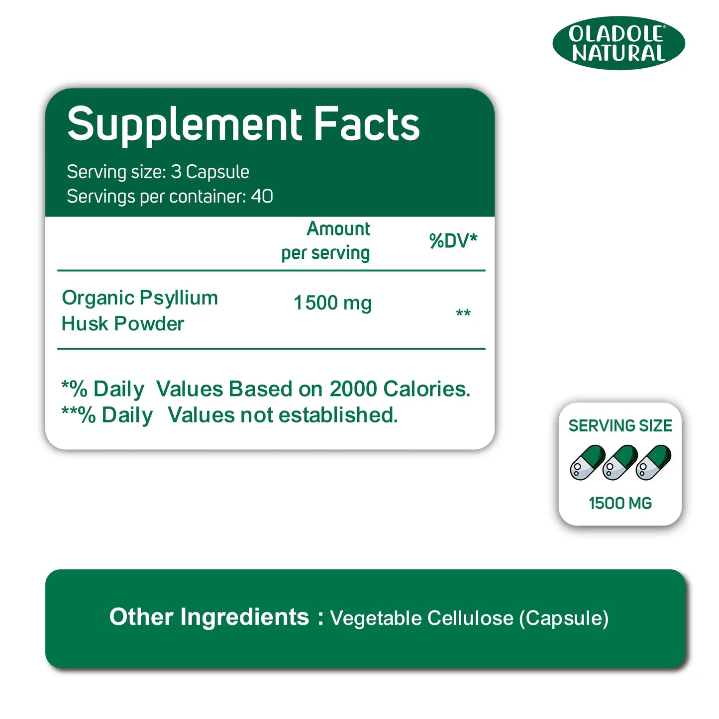 Psyllium Husk 1500 mg