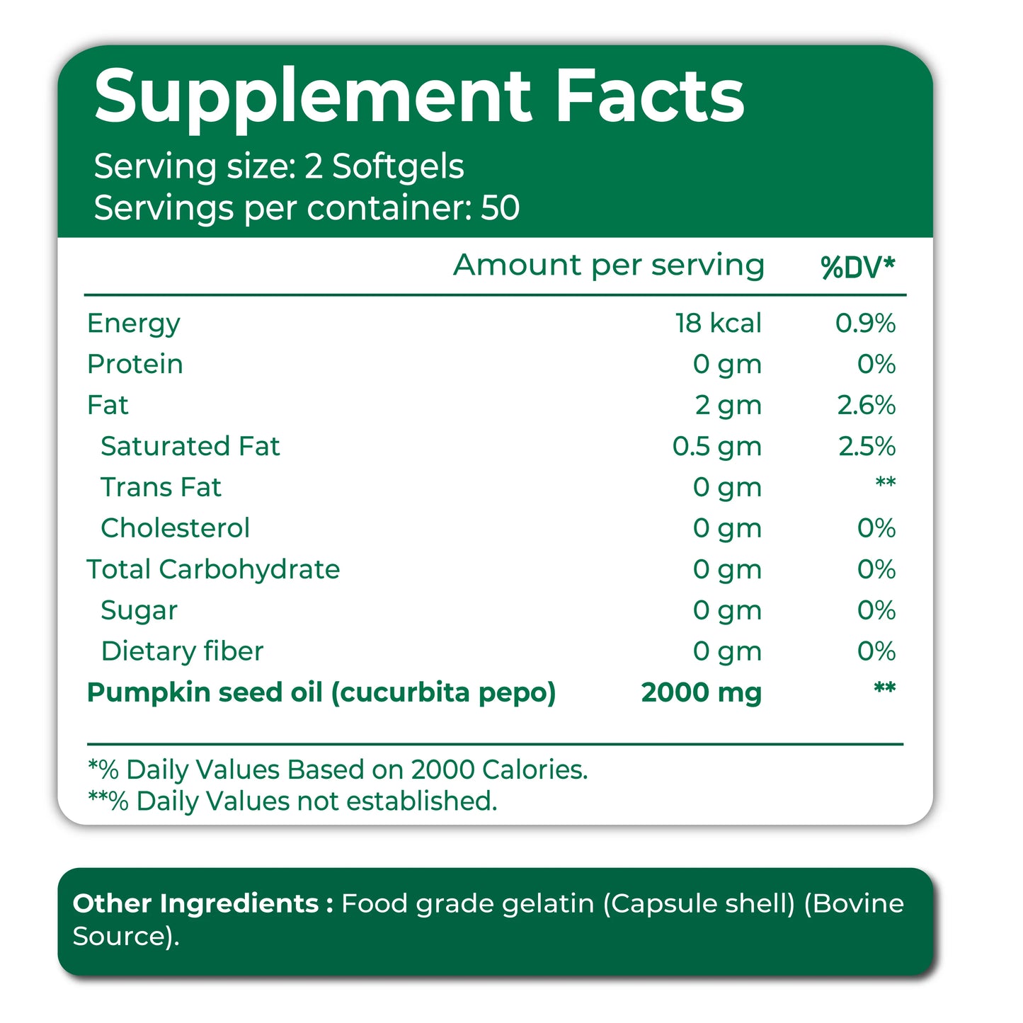 Pumpkin Seed 2000 mg