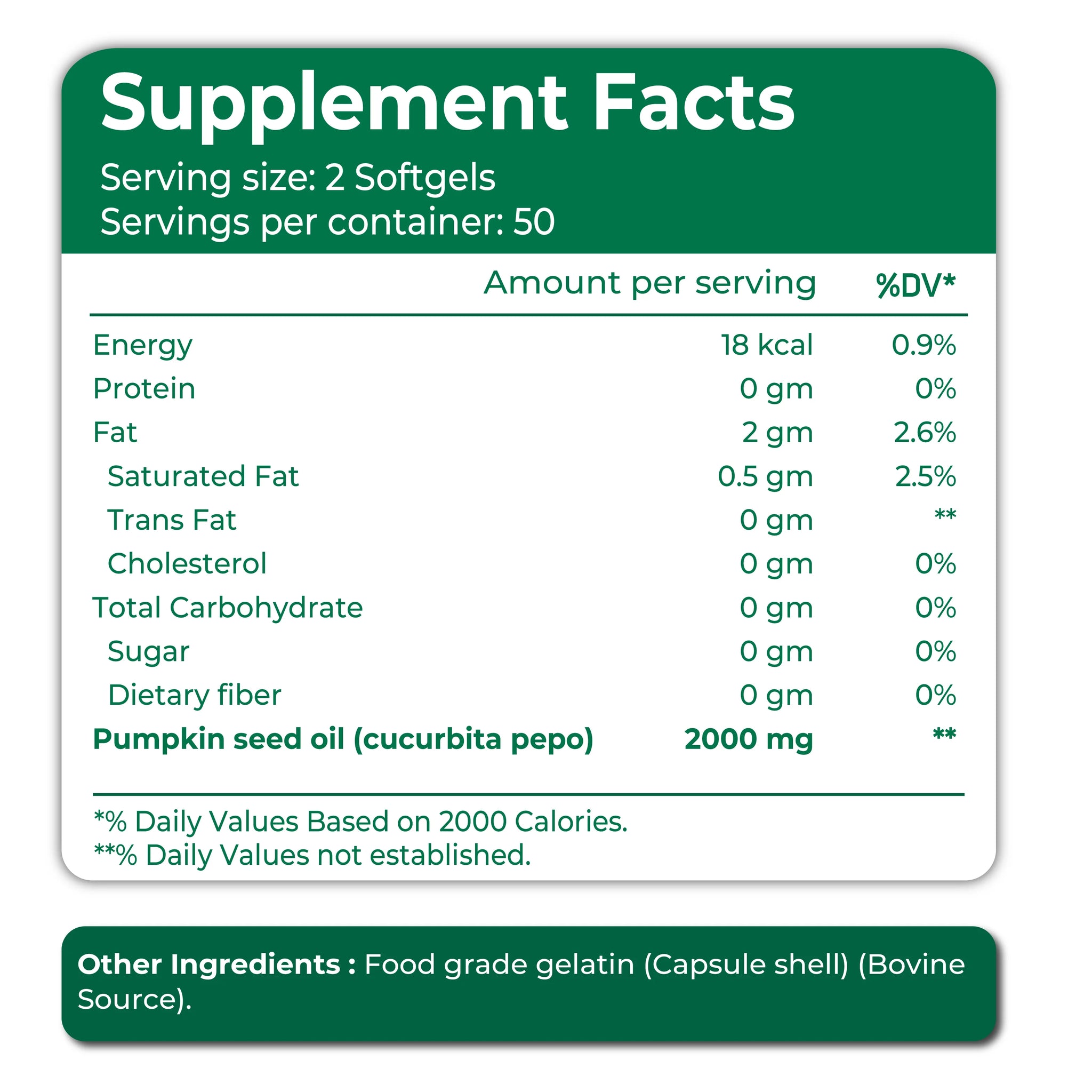 Pumpkin Seed 2000 mg