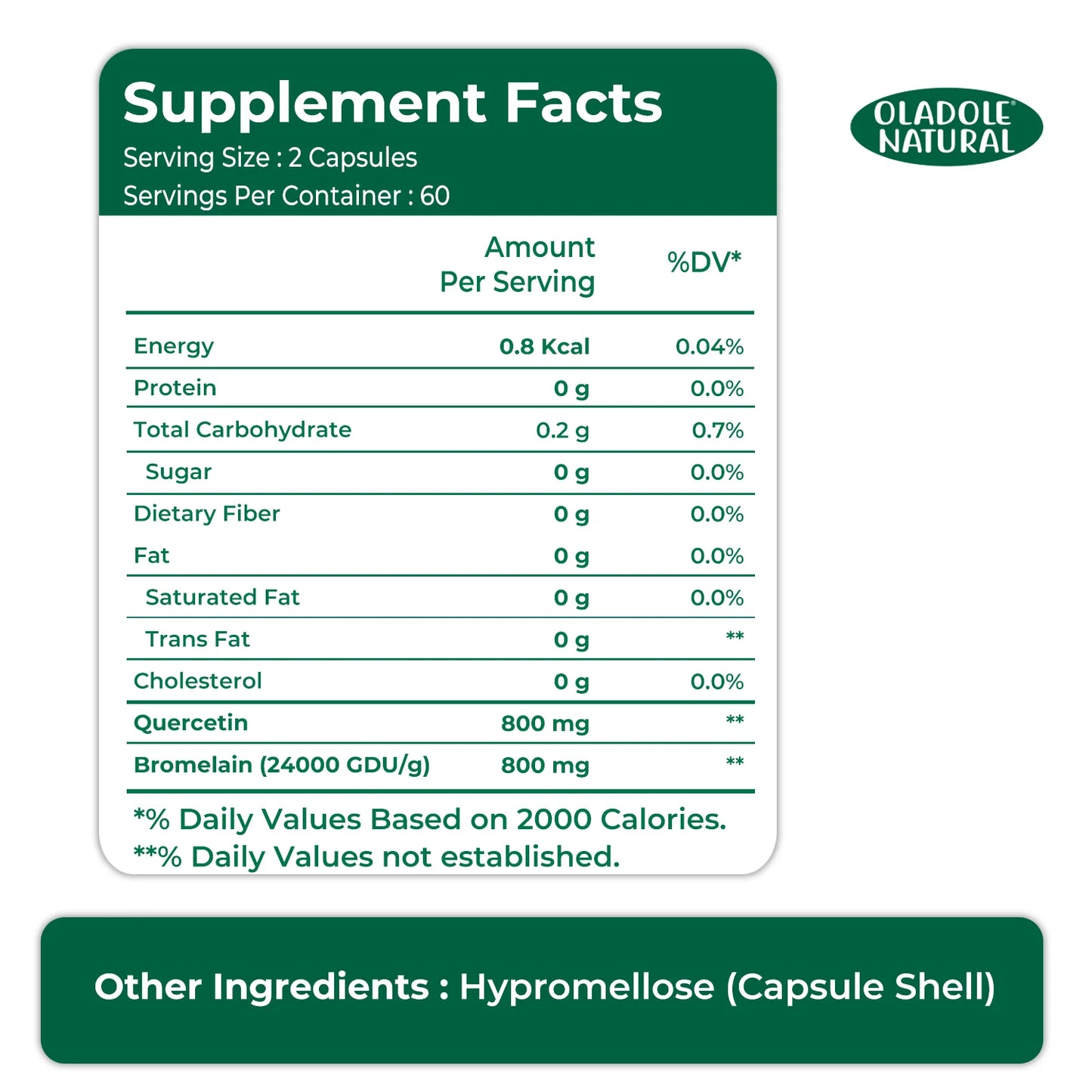 Quercetin With Bromelain 120 capsules