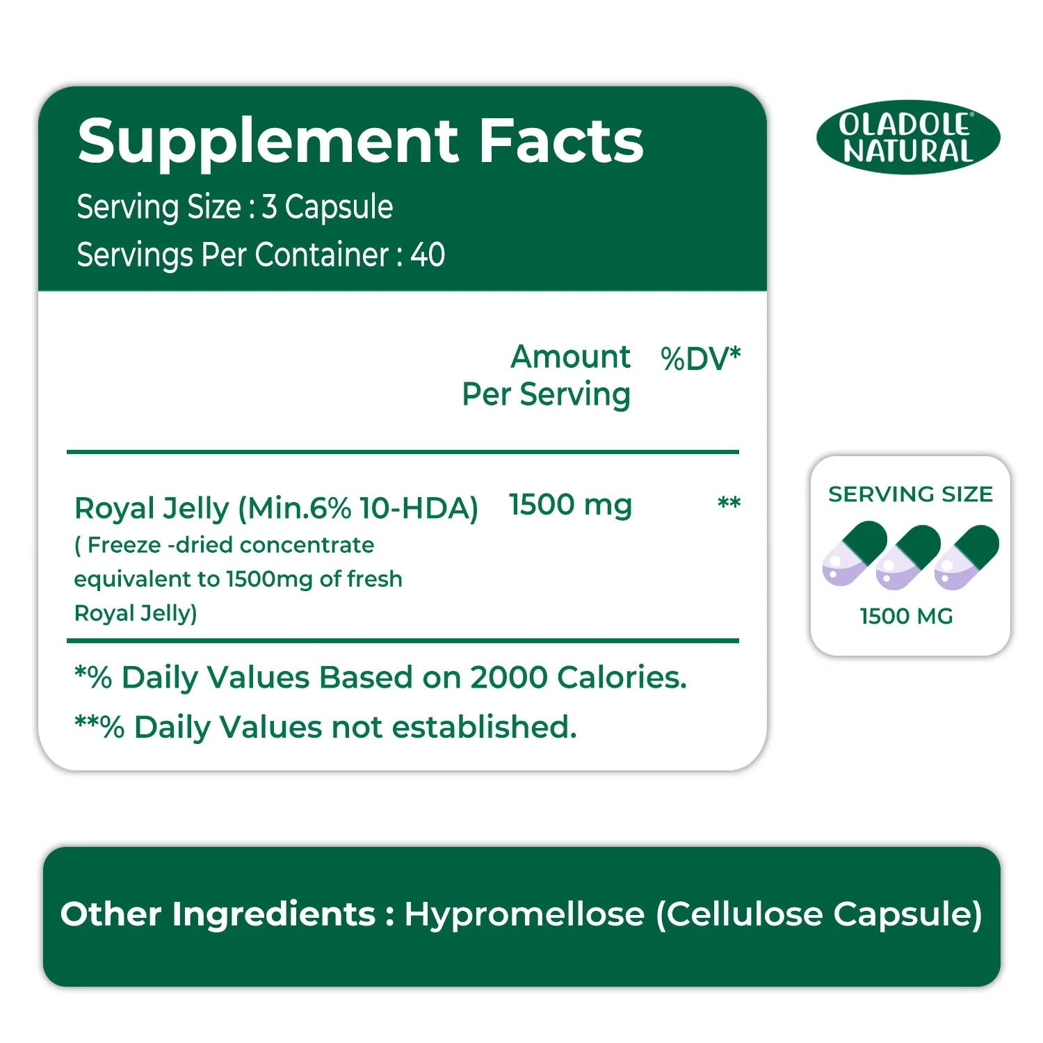 Royal Jelly 1500 mg