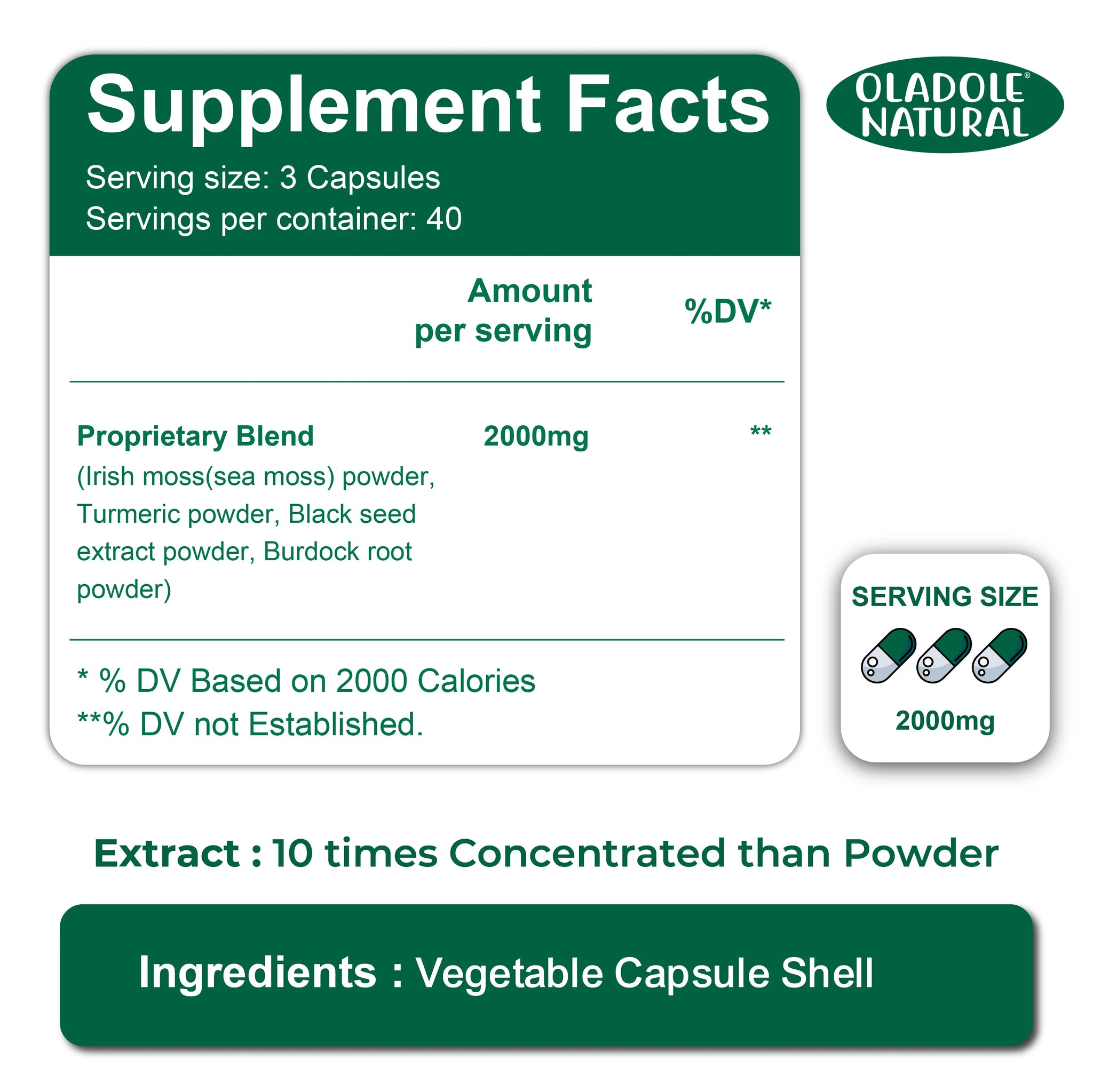 Organic Sea Moss 2000 mg