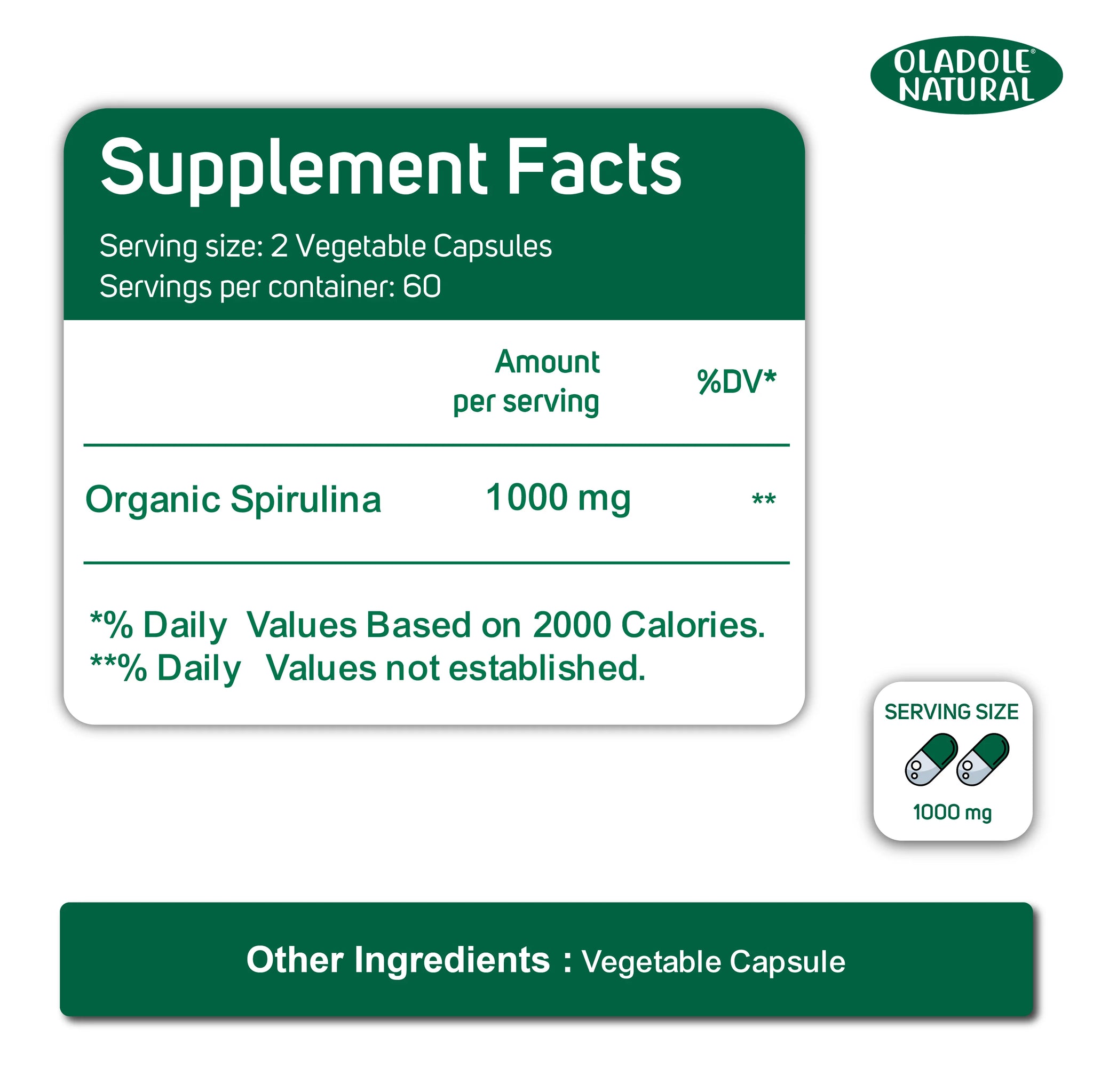 Spirulina 1000 mg