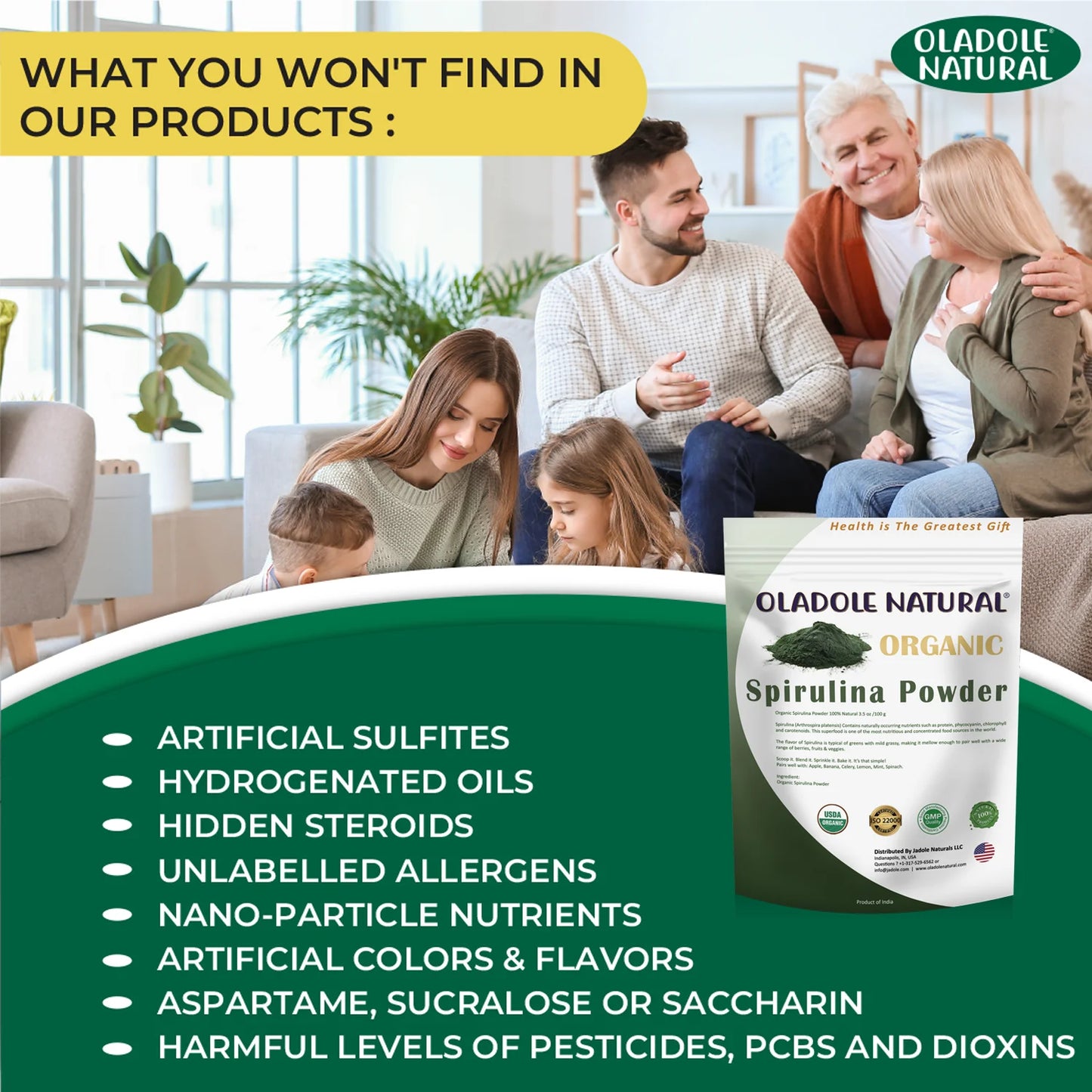 Organic Spirulina Powder 100 g