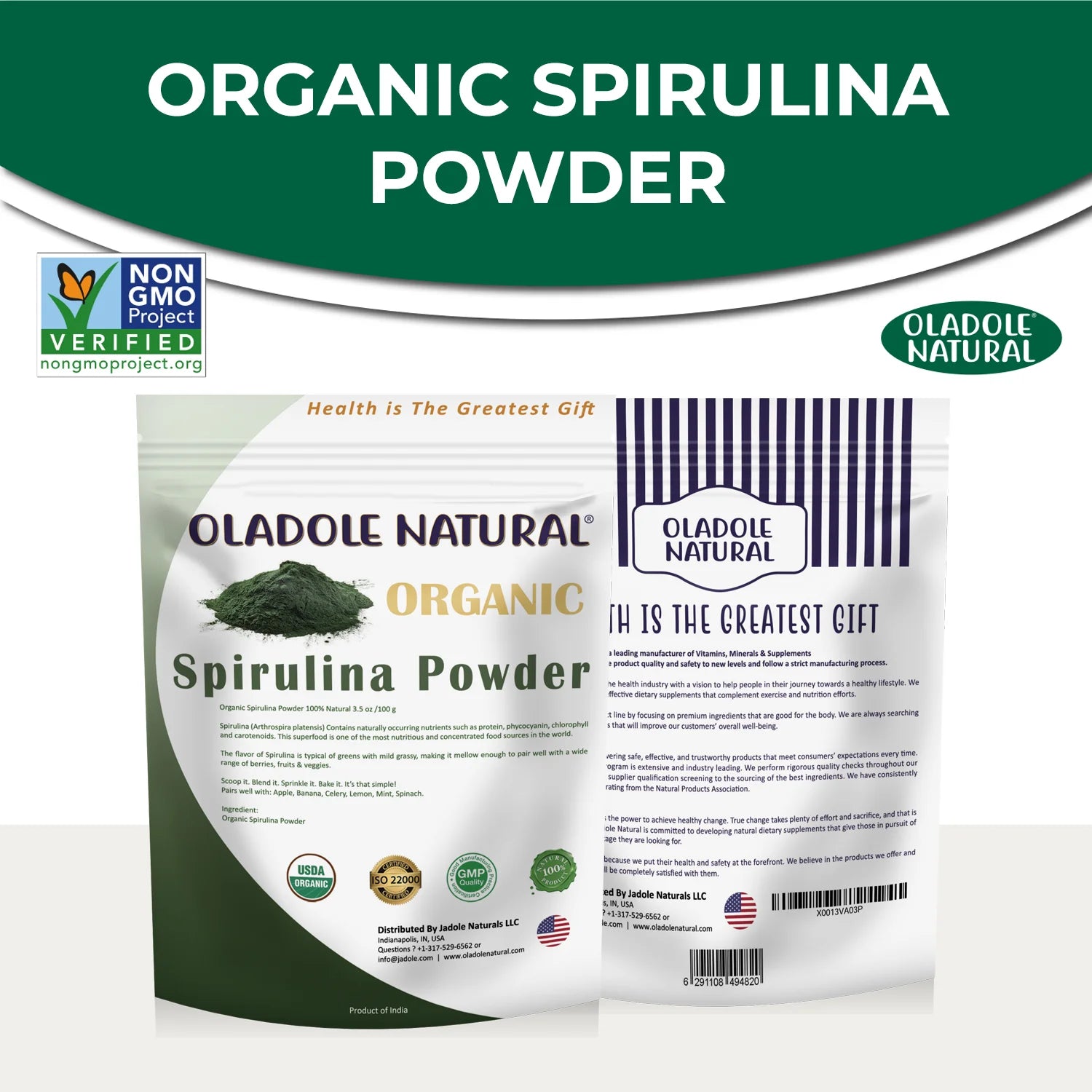 Organic Spirulina Powder 100 g
