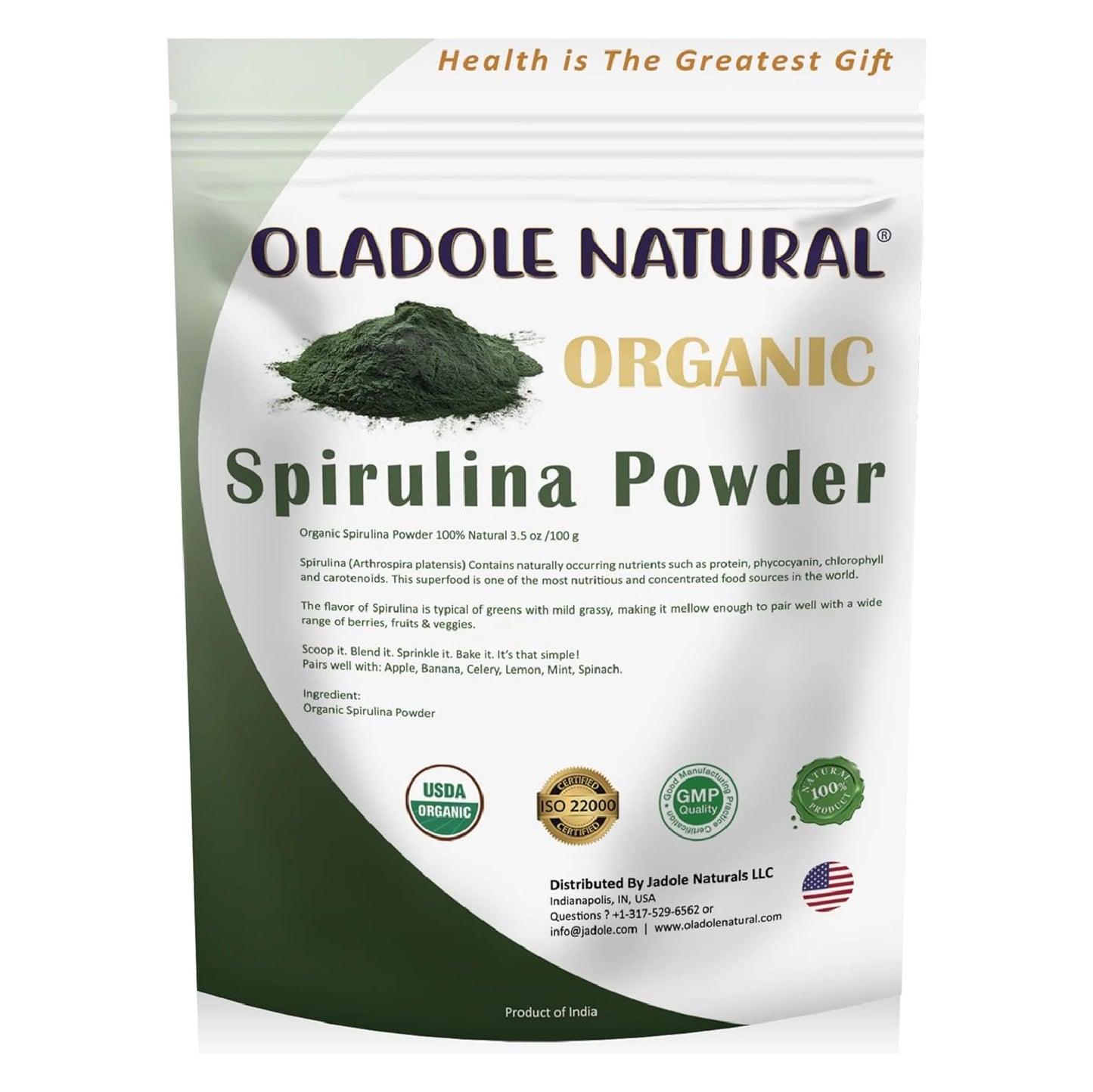 Organic Spirulina Powder 100 g