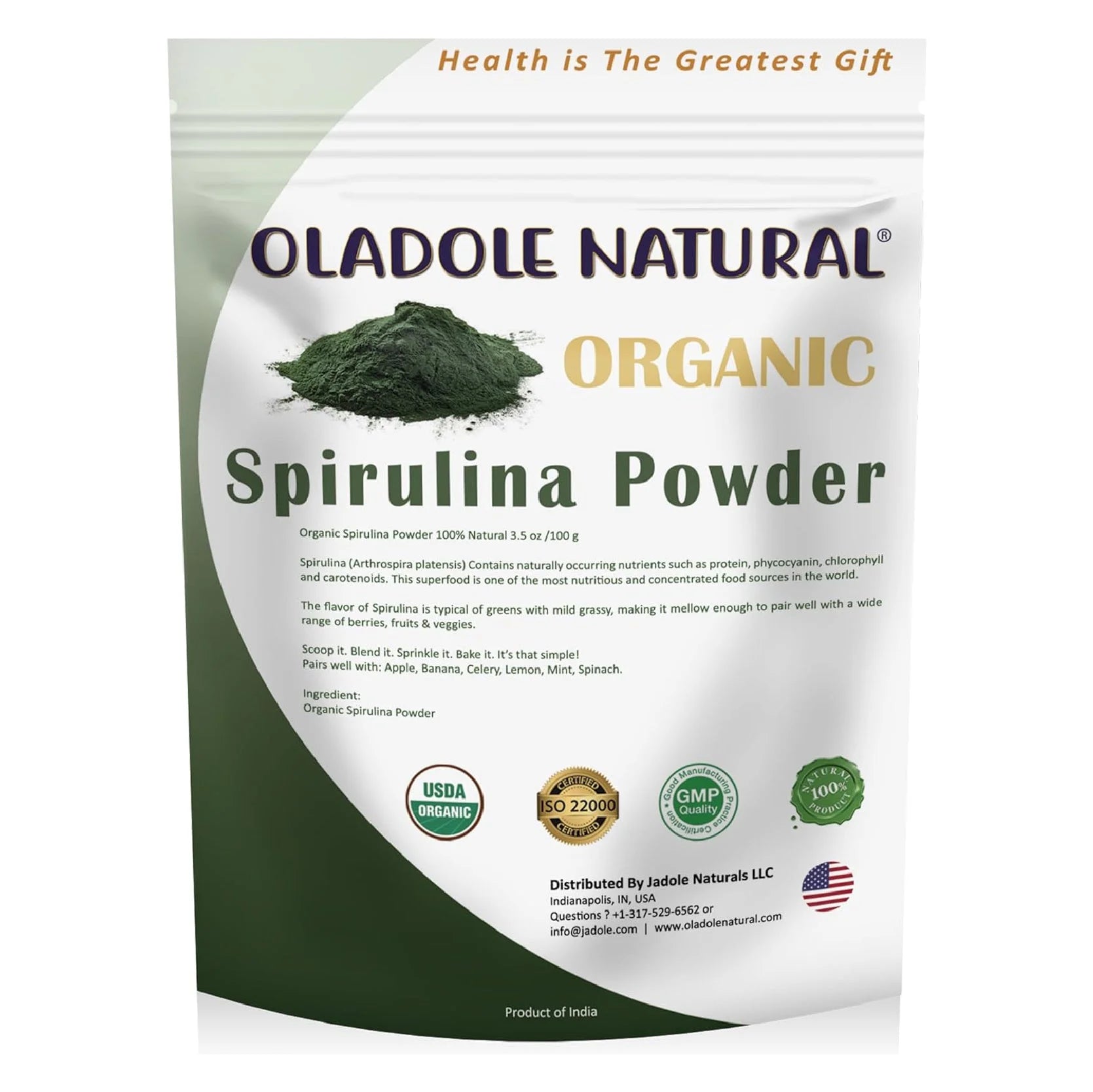 Organic Spirulina Powder 100 g
