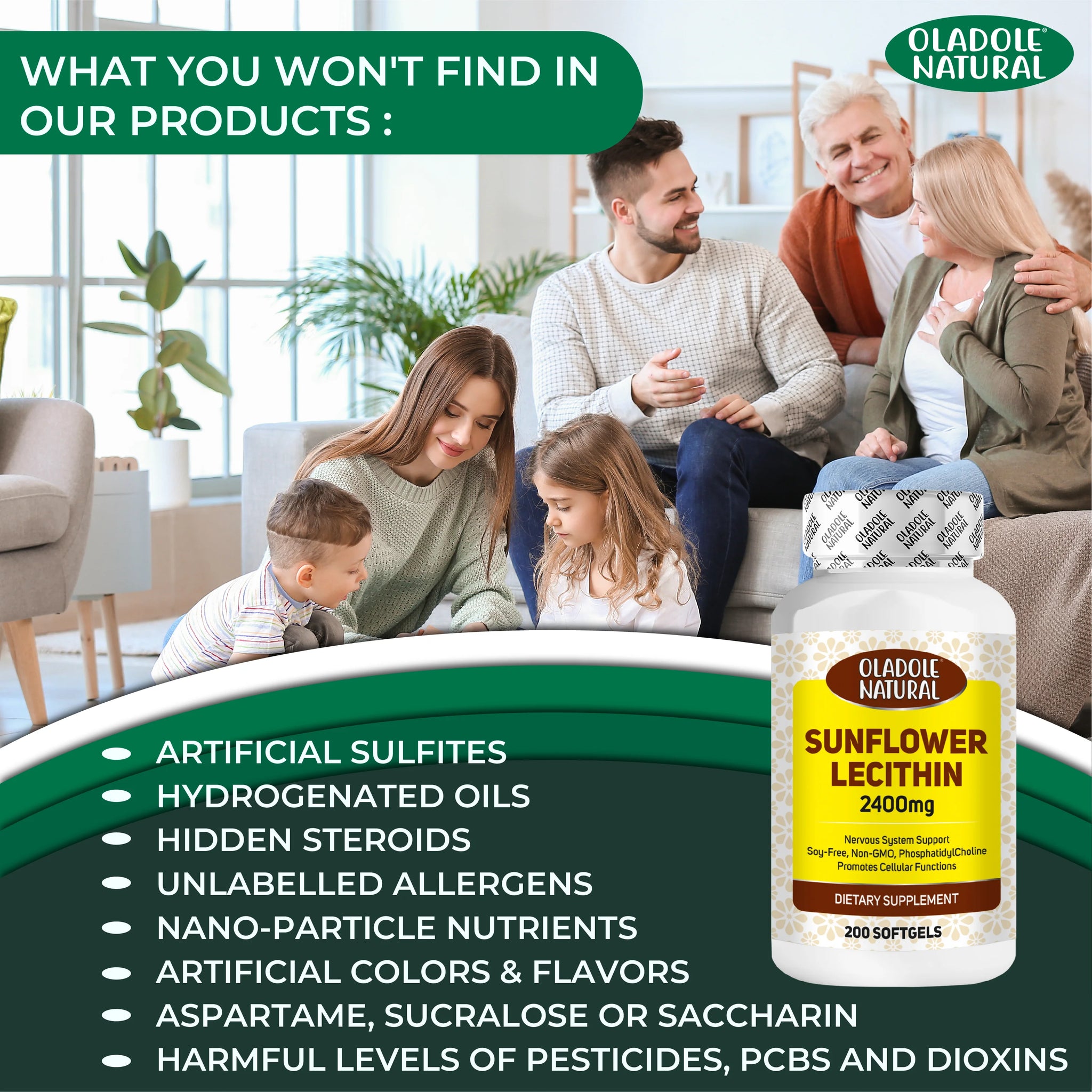 Sunflower Lecithin 2400 mg