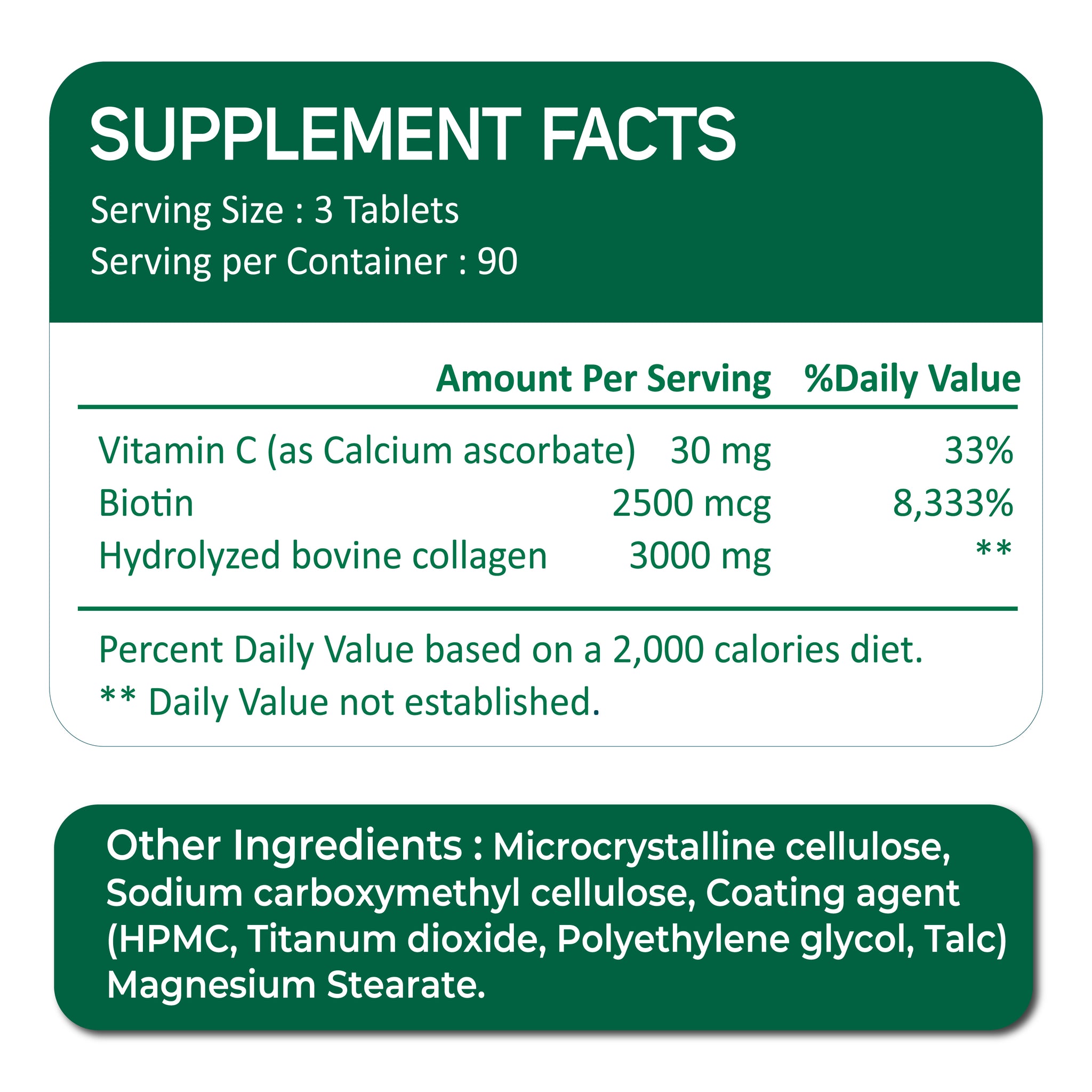 Super Collagen + Biotin - 270 Tablets