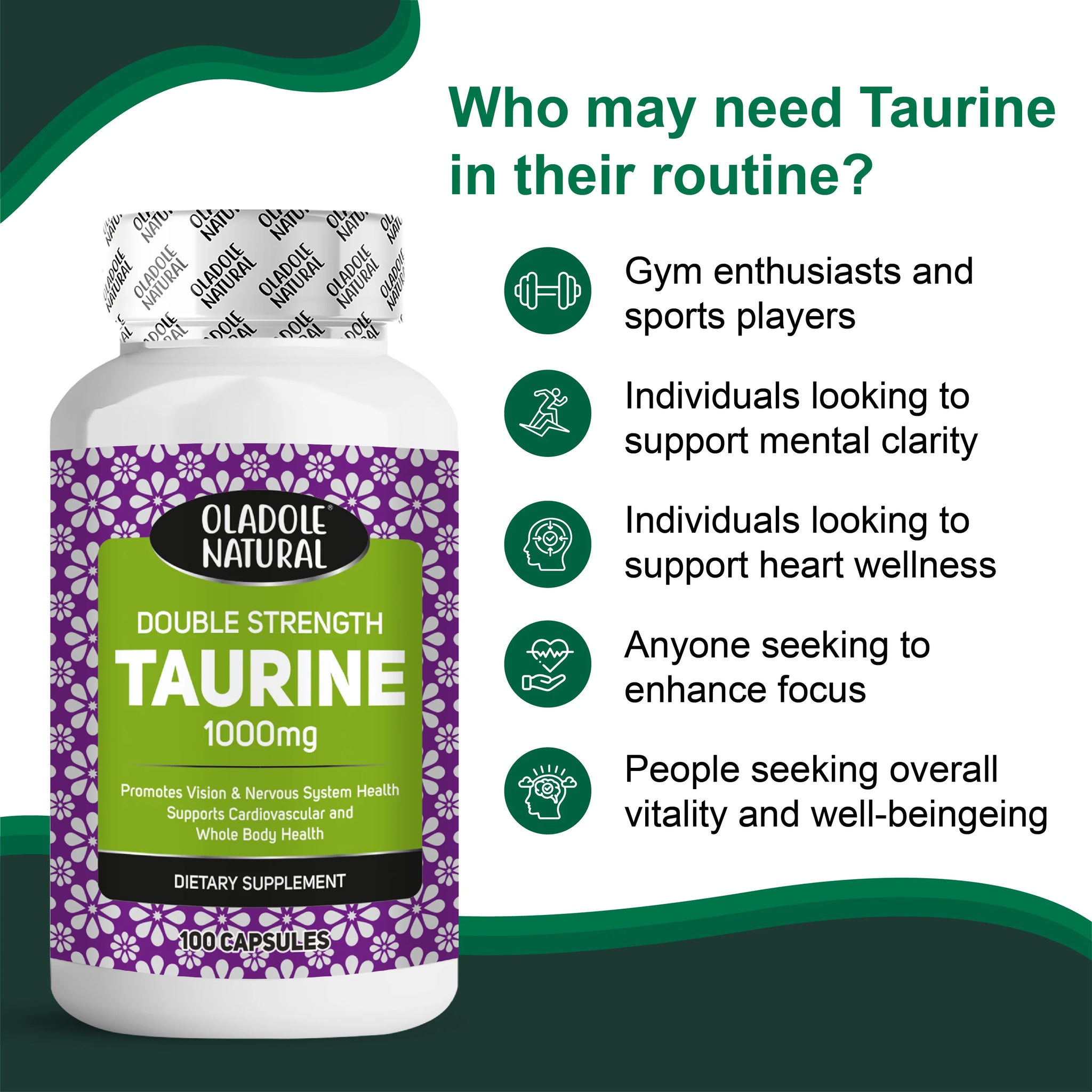 Double Strength Taurine 1000 mg