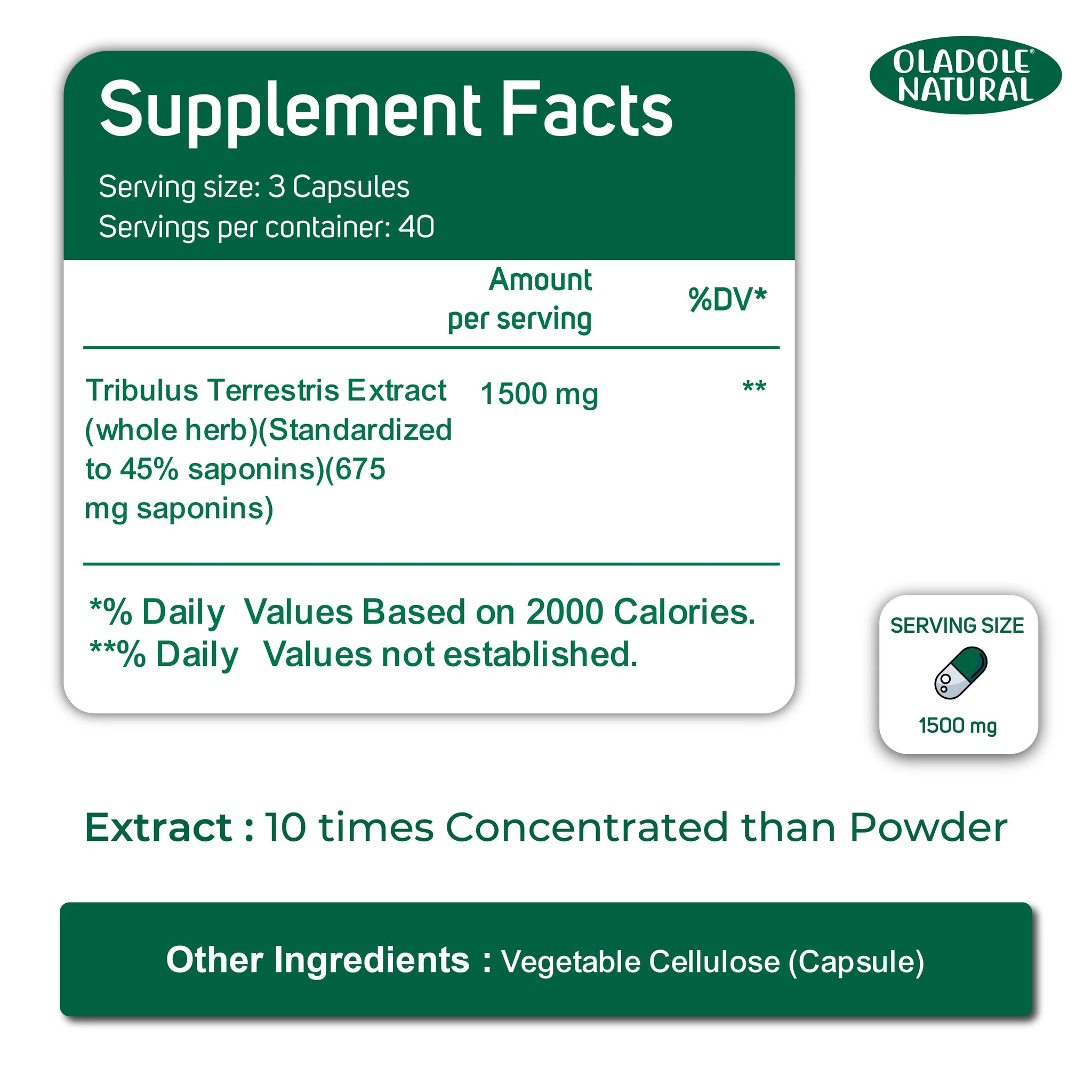 Tribulus Terrestris Extract Capsules 
