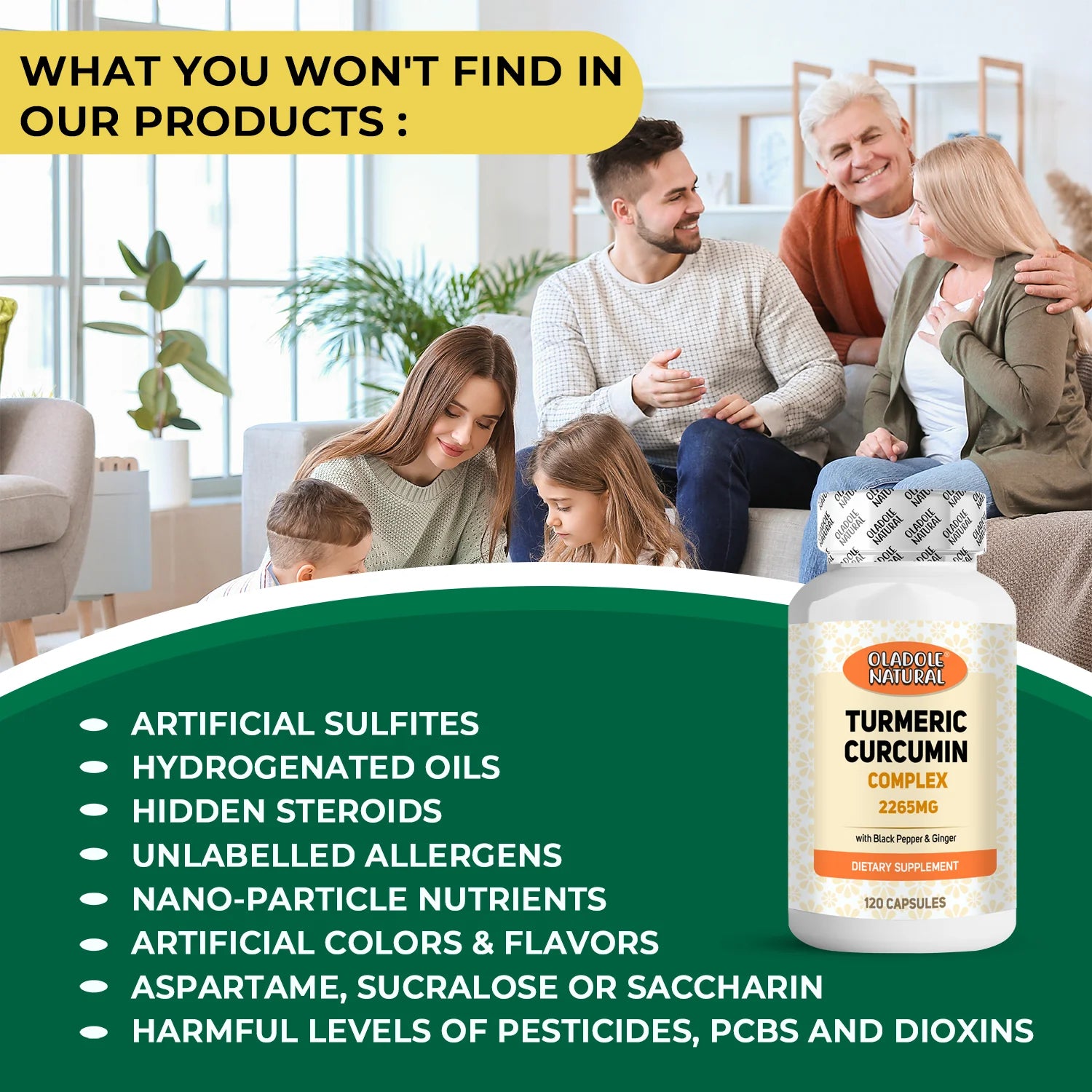 Turmeric Curcumin Complex 2265 mg - 120 Capsules