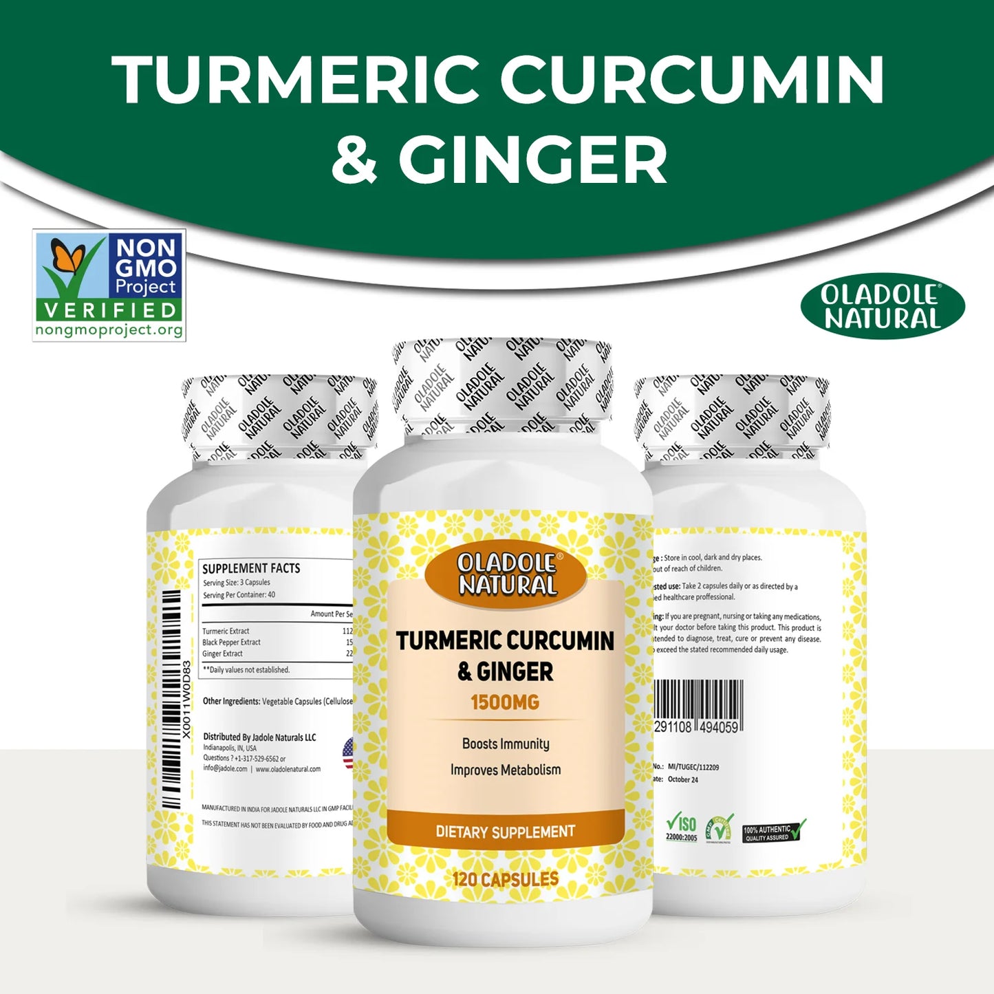 Turmeric & Ginger With Piperine 1500 mg