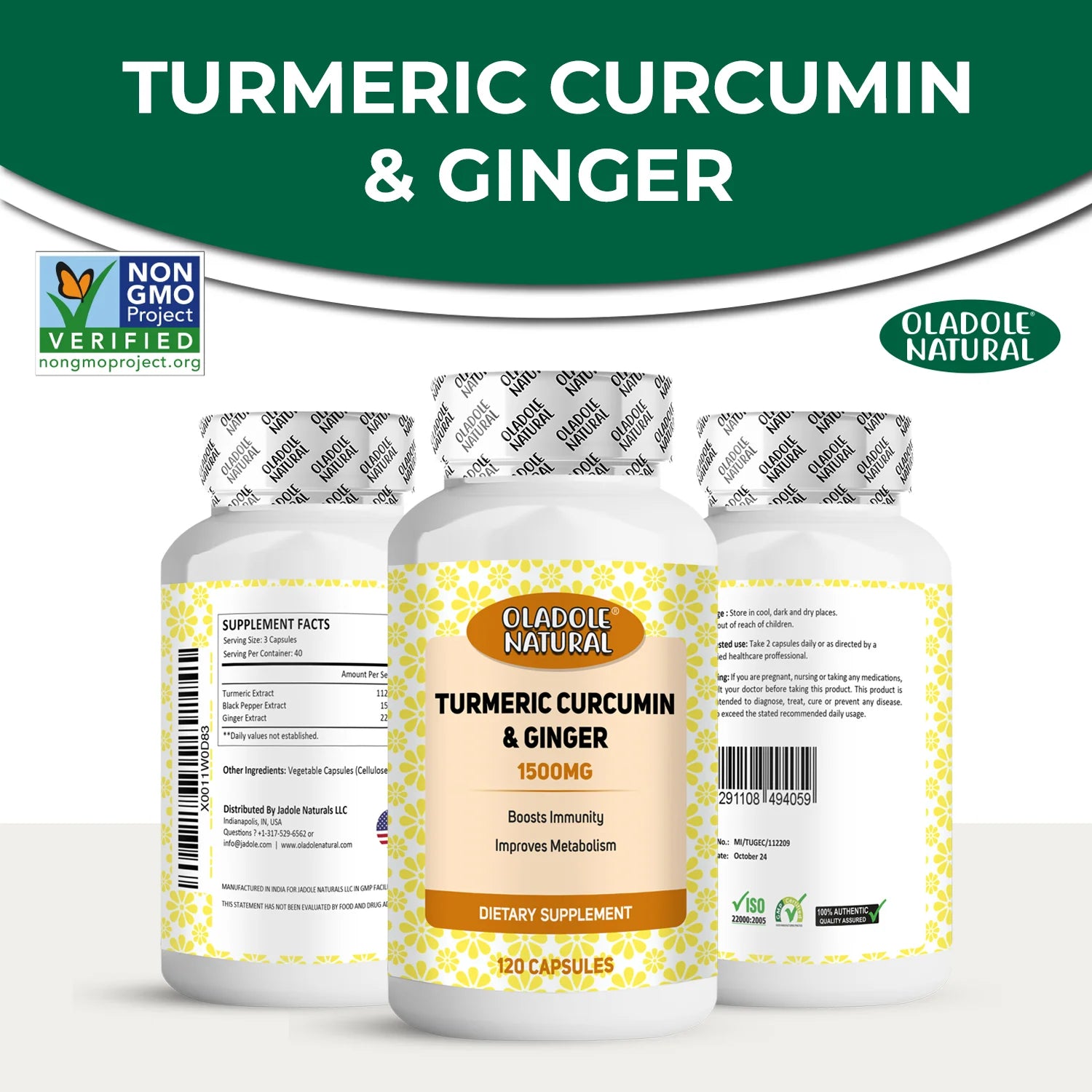 Turmeric & Ginger With Piperine 1500 mg