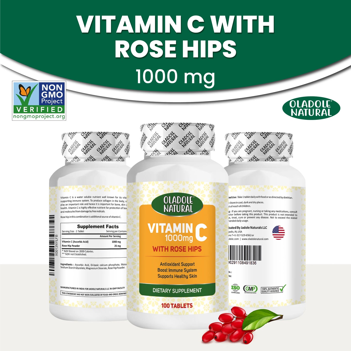 Vitamin C 1000 mg with Rose Hips  