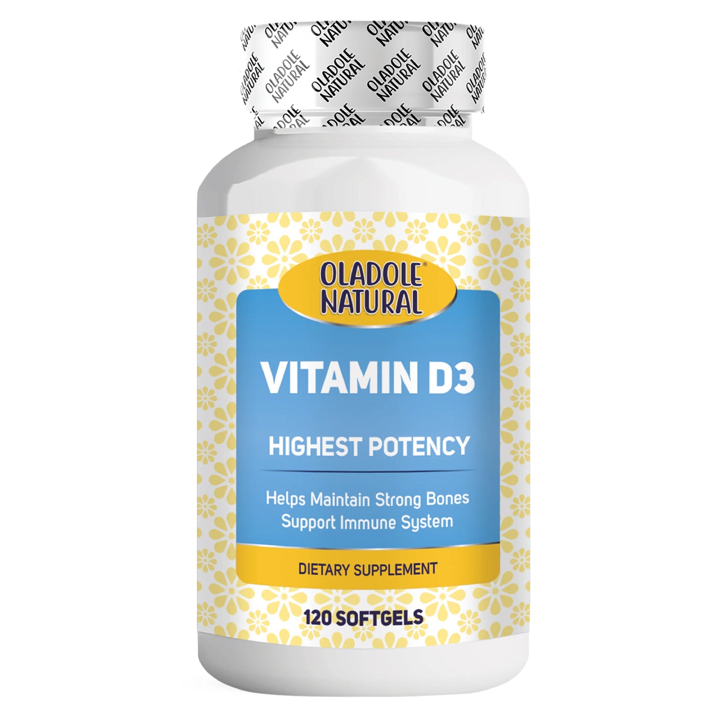 Vitamin D3 High Potency Bone & Immune Support - 120 Softgels