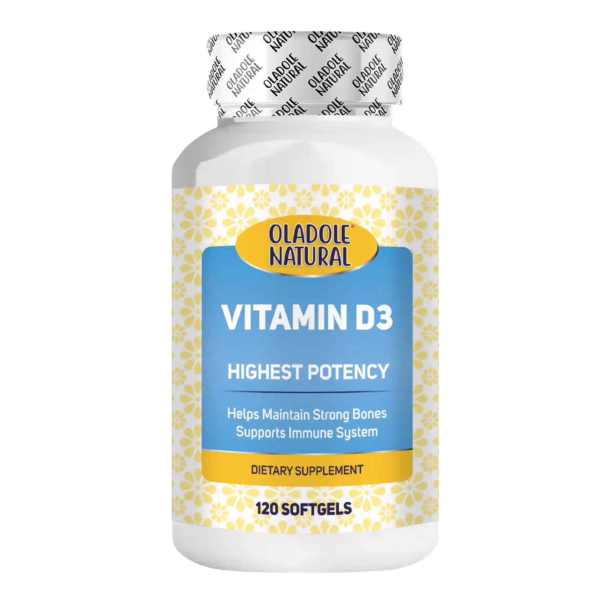 Vitamin D3 High Potency Bone & Immune Support - 120 Softgels