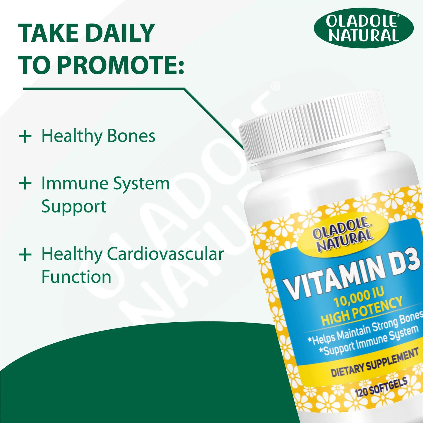 Vitamin D3 High Potency Bone & Immune Support - 120 Softgels