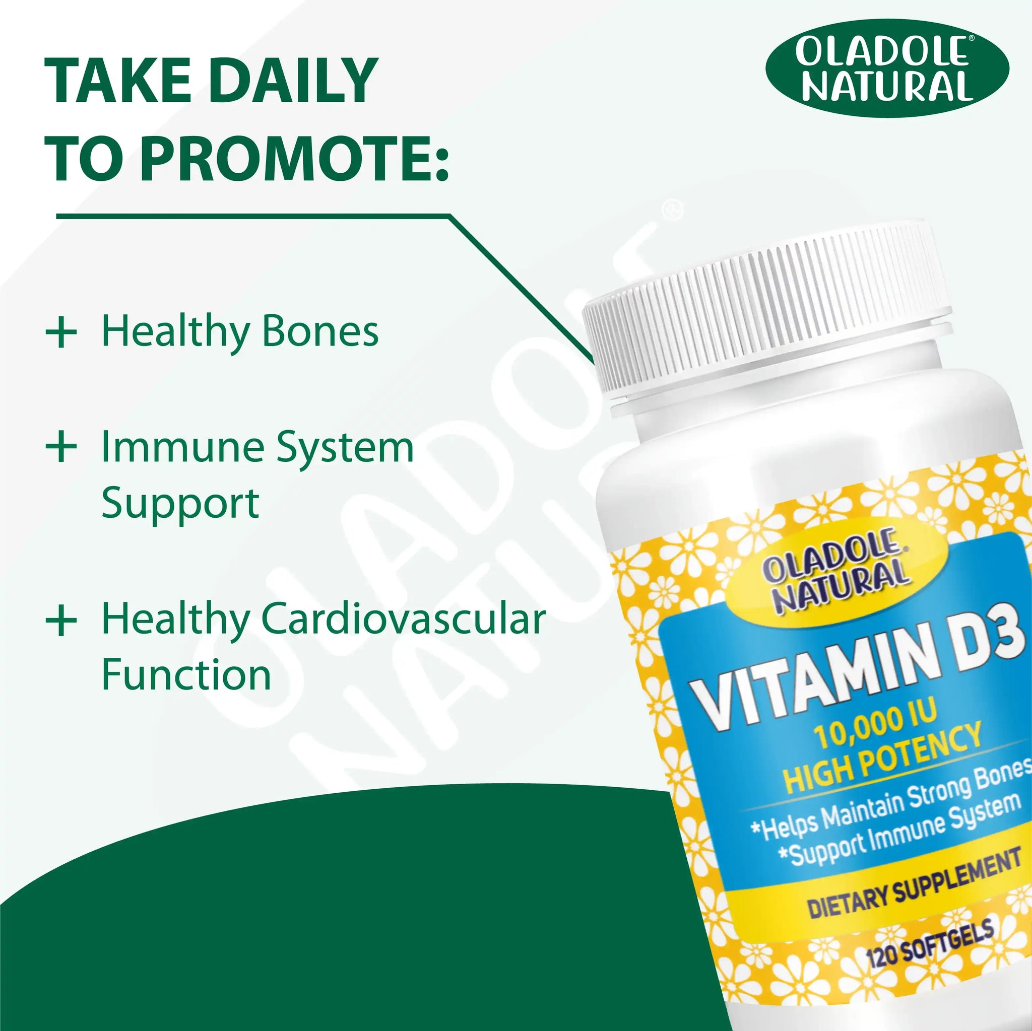 Vitamin D3 High Potency Bone & Immune Support - 120 Softgels