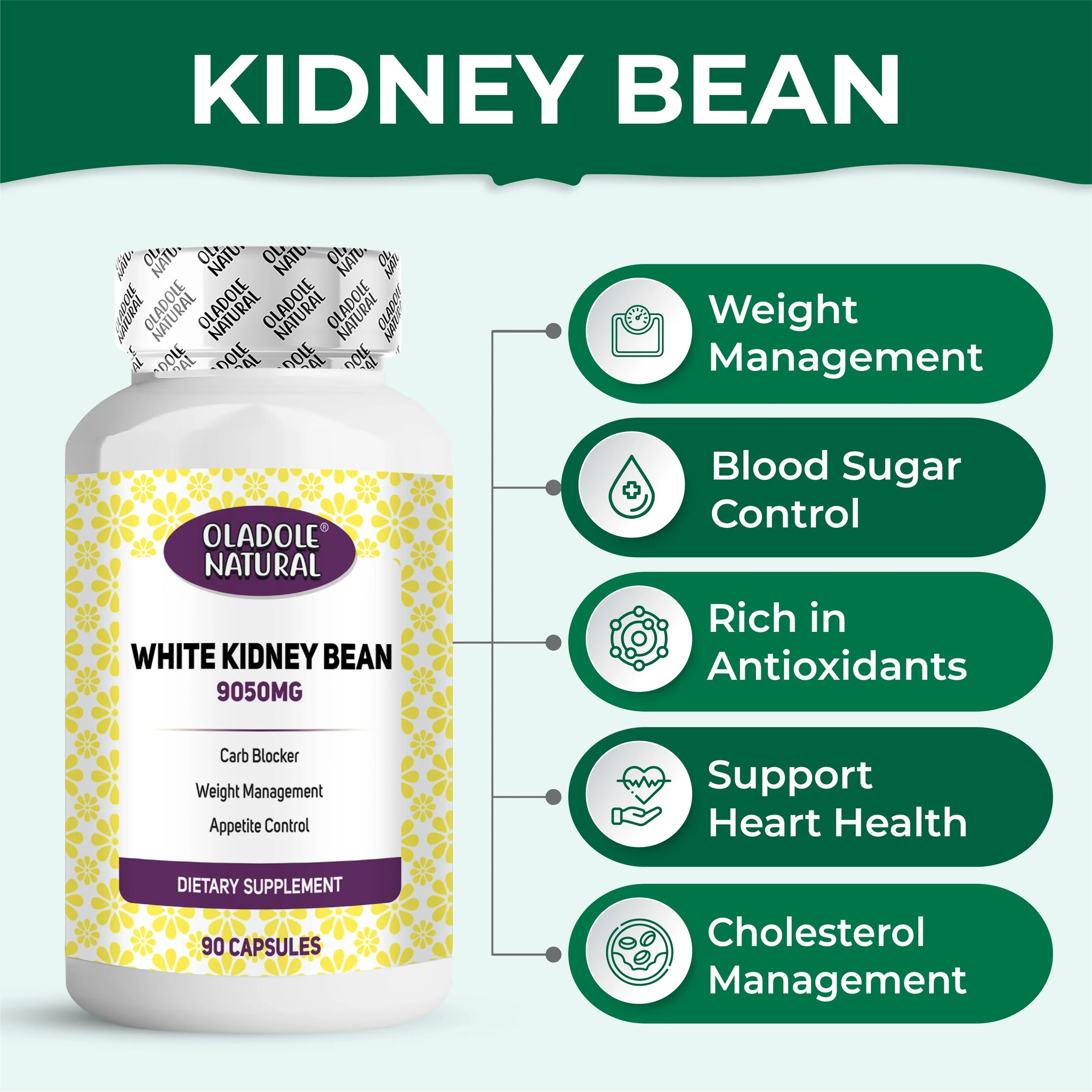 White Kidney Bean 9050 mg 